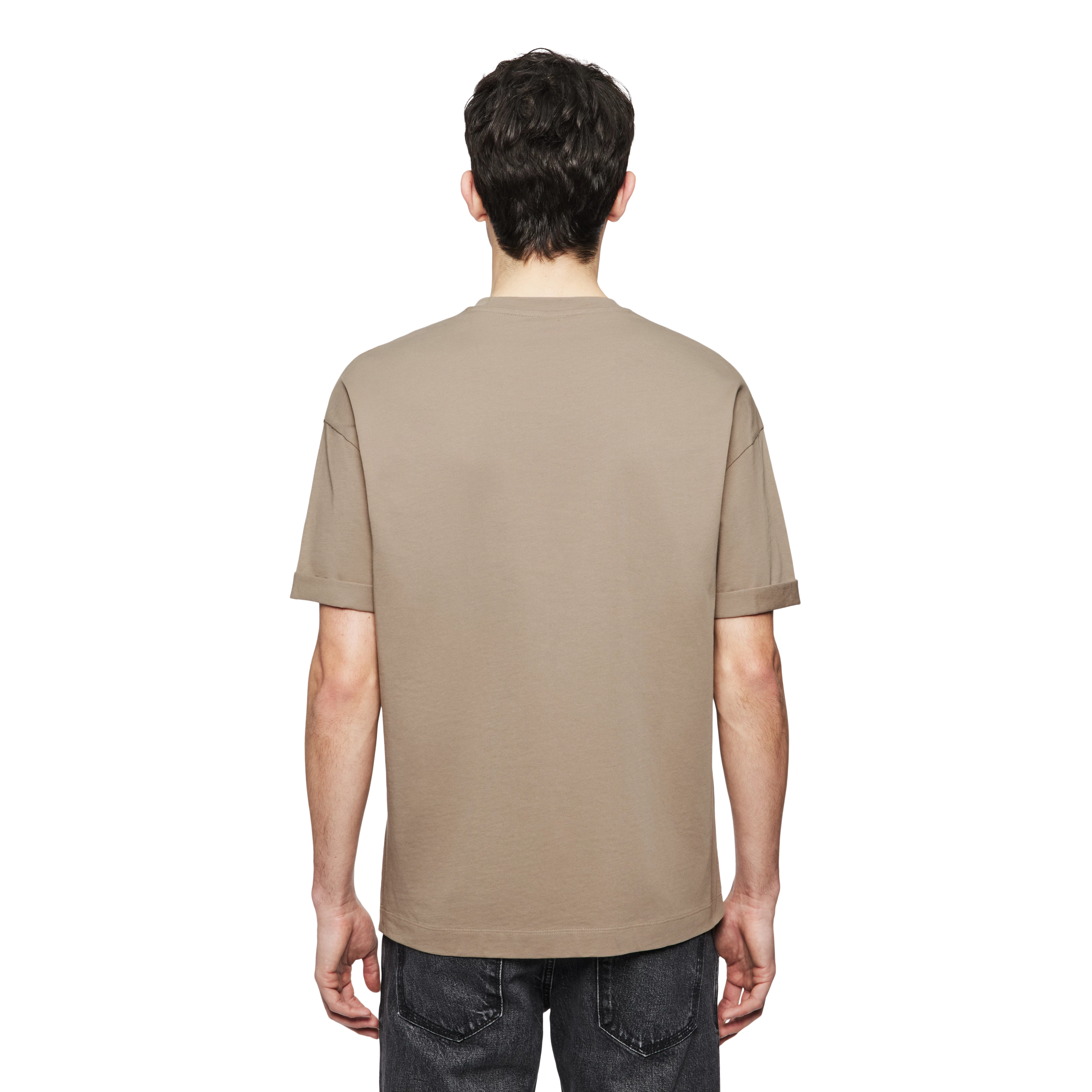 THILO - Relaxed fit T-Shirt in reiner Baumwolle - Herren - braun - Rückansicht