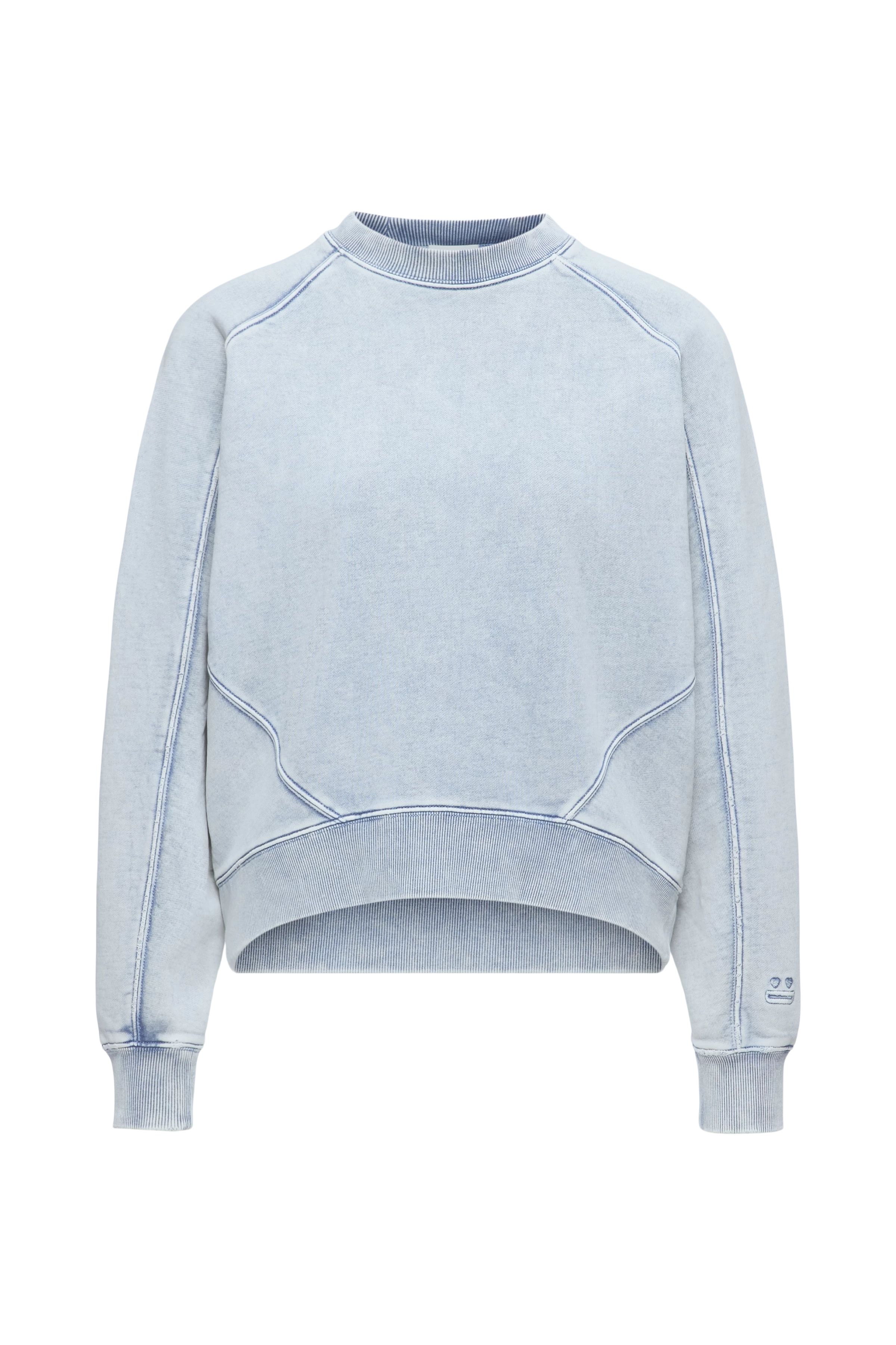 KOLIJA_P4 - Relaxed fit sweatshirt in pure cotton - women - blue - Freisteller Frontansicht