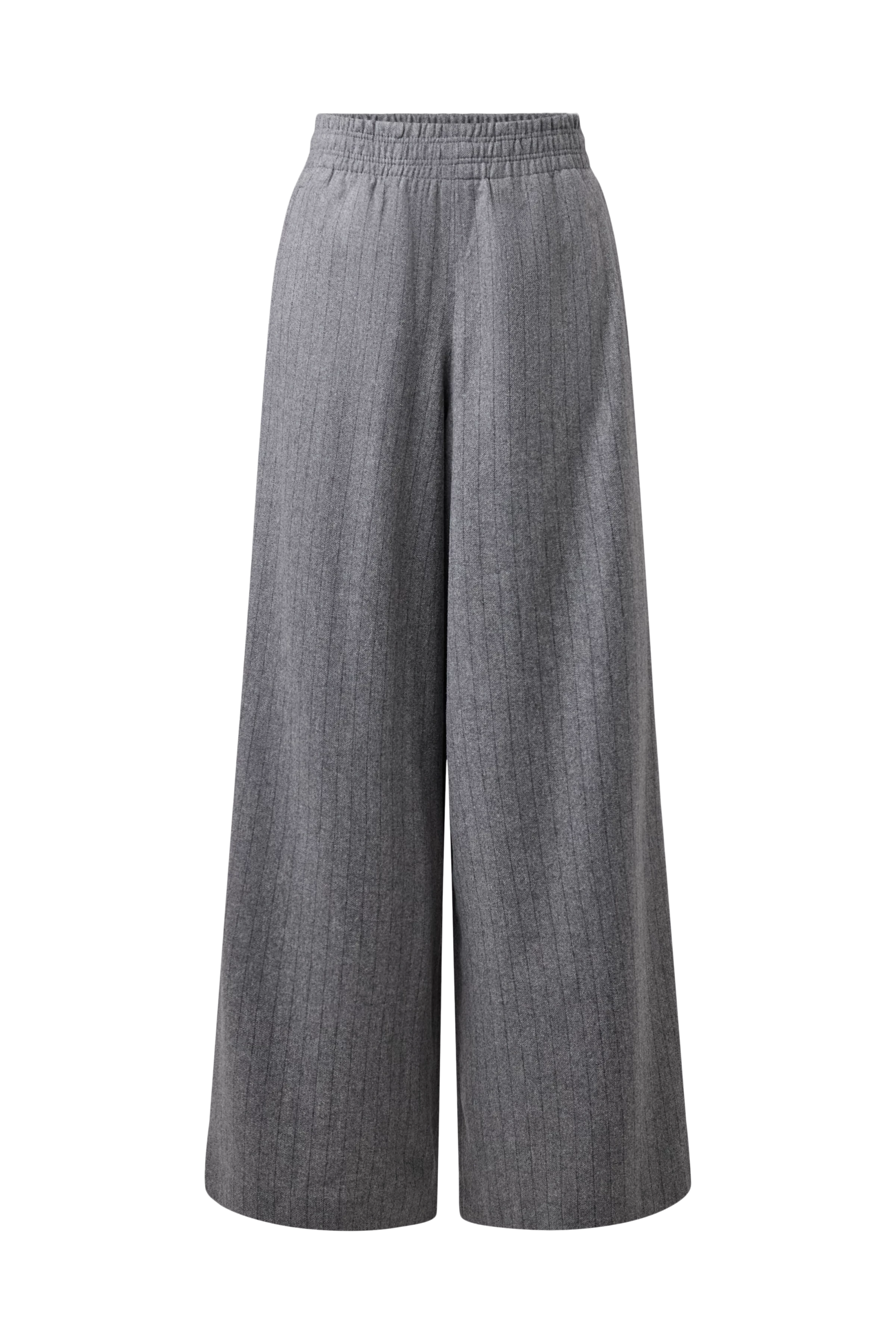 CEILING - Pantalon large en laine mélangée - women - gris - Freisteller Frontansicht