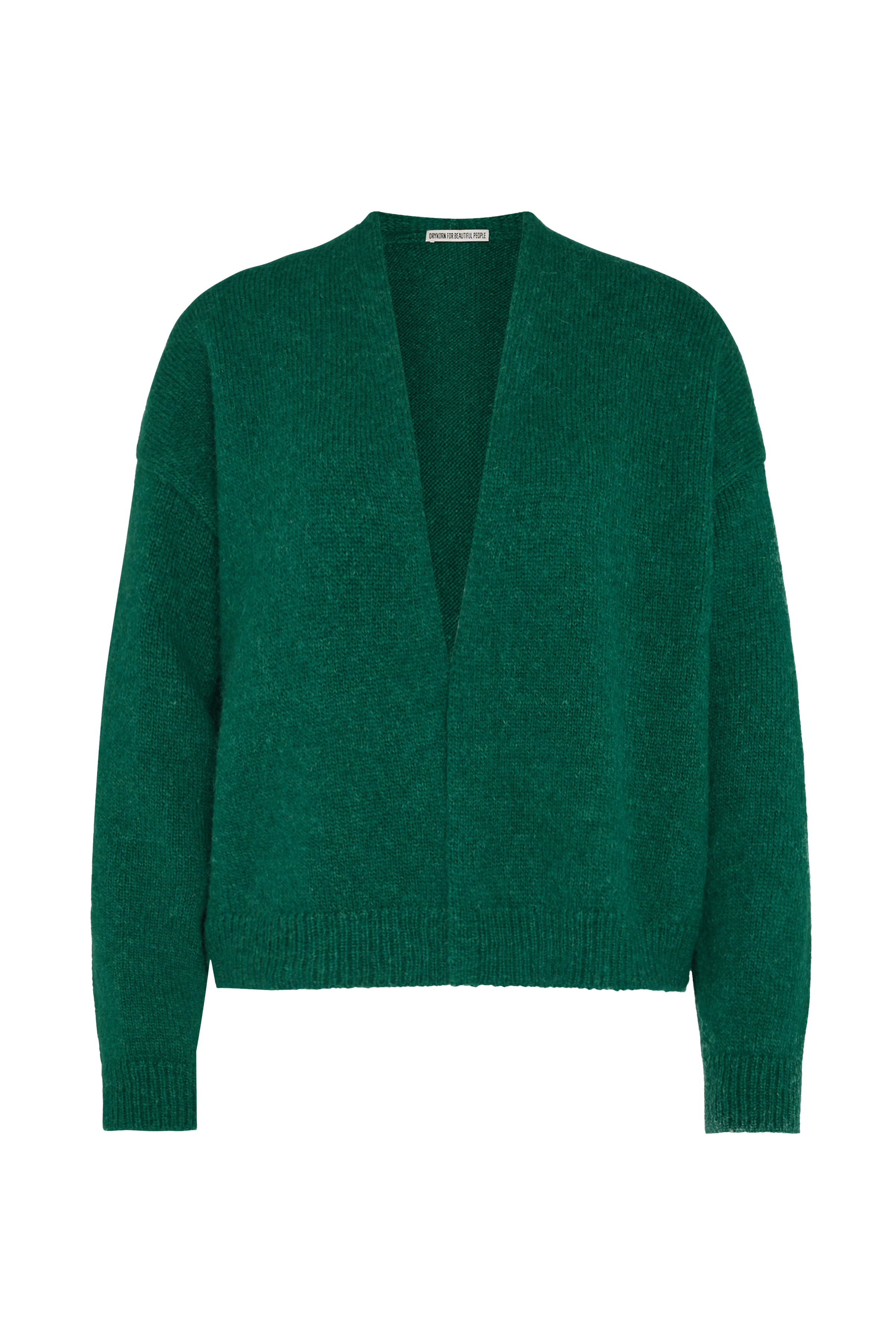 MIRALA - Strickjacke in Alpaka-Mix - Damen - grün - Freisteller Frontansicht