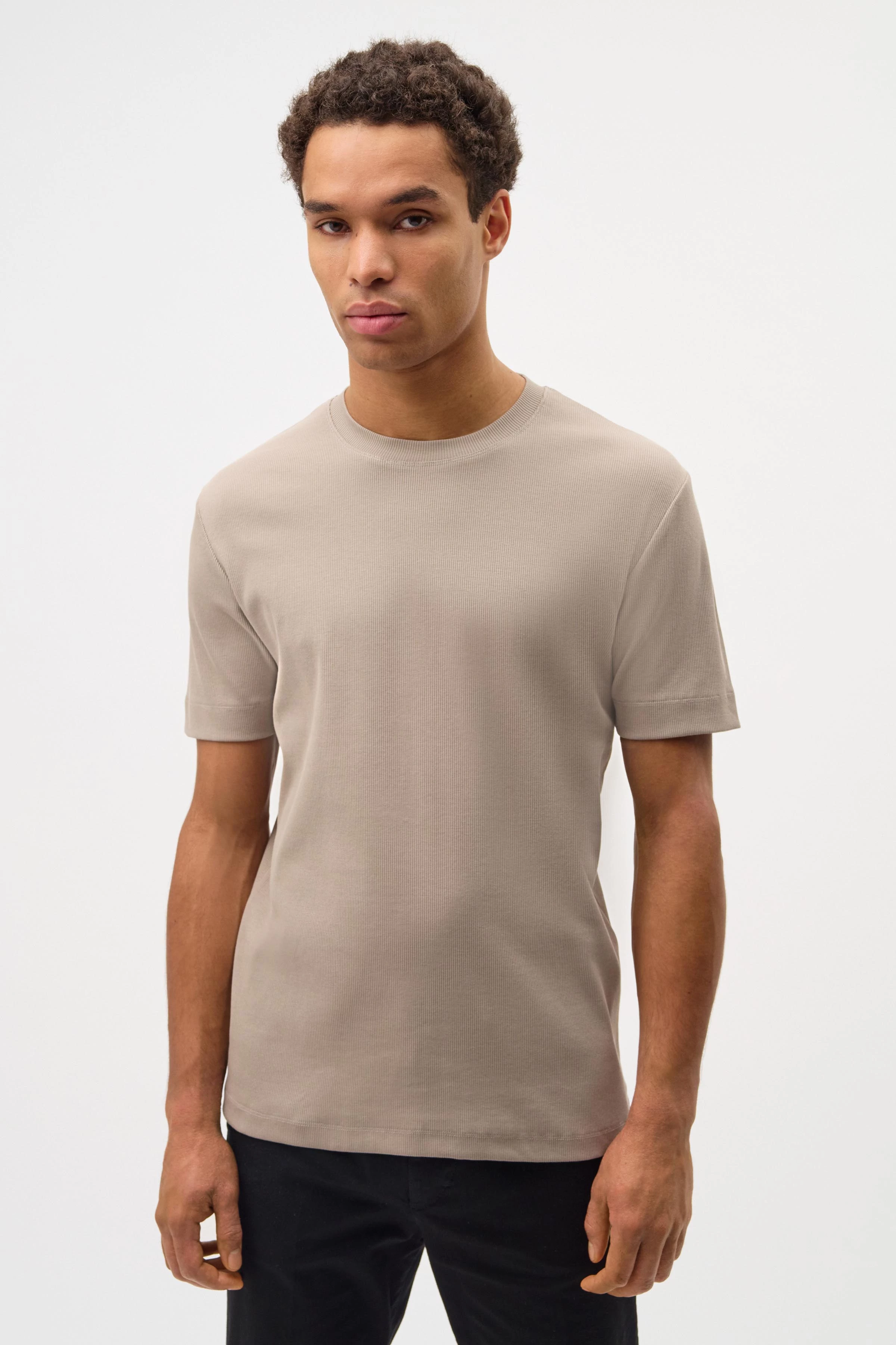 RAPHAEL - T-shirt in cotton - men - brown - Frontansicht