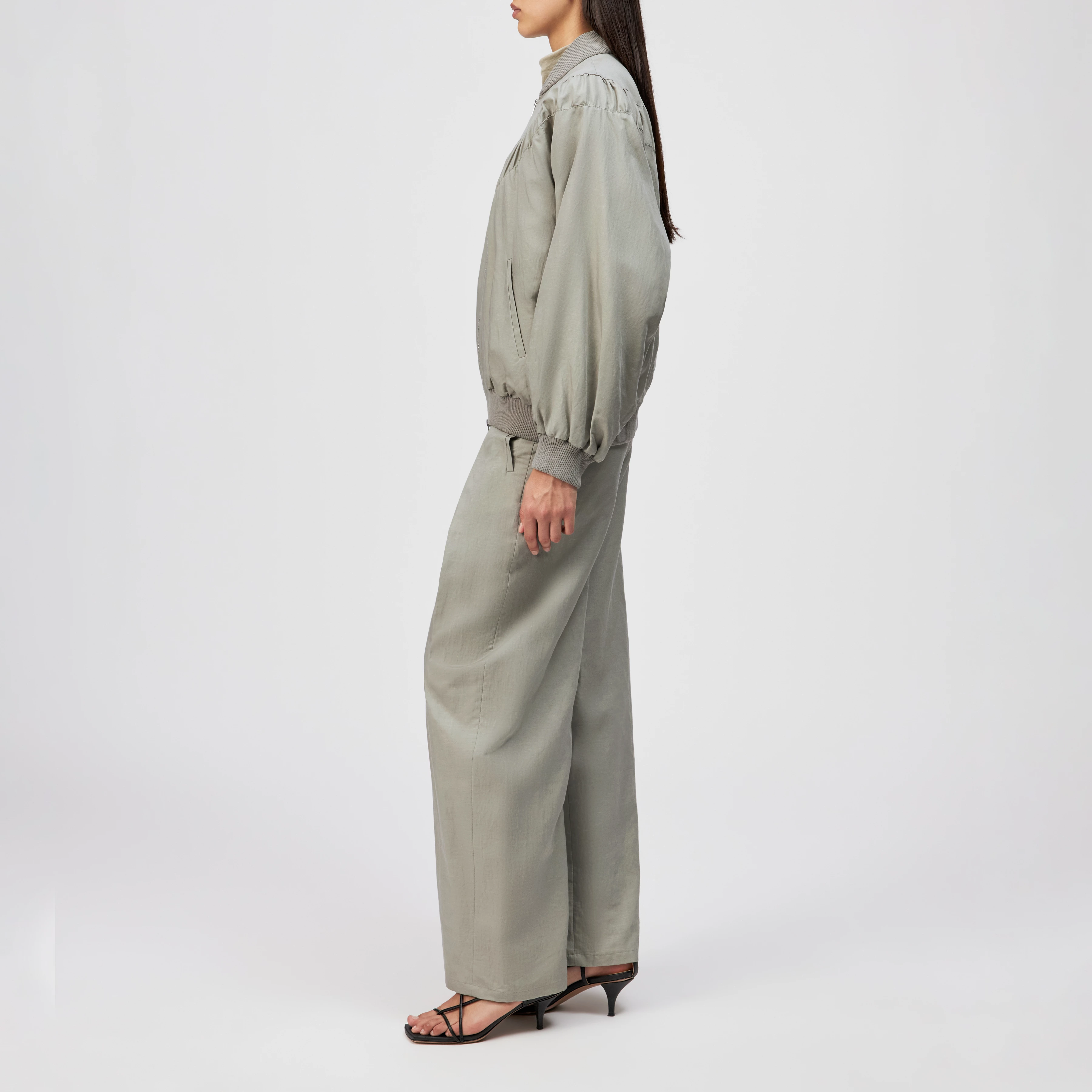 GRENTON - Veste en mélange de chanvre et lyocell - women - vert - Seitenansicht