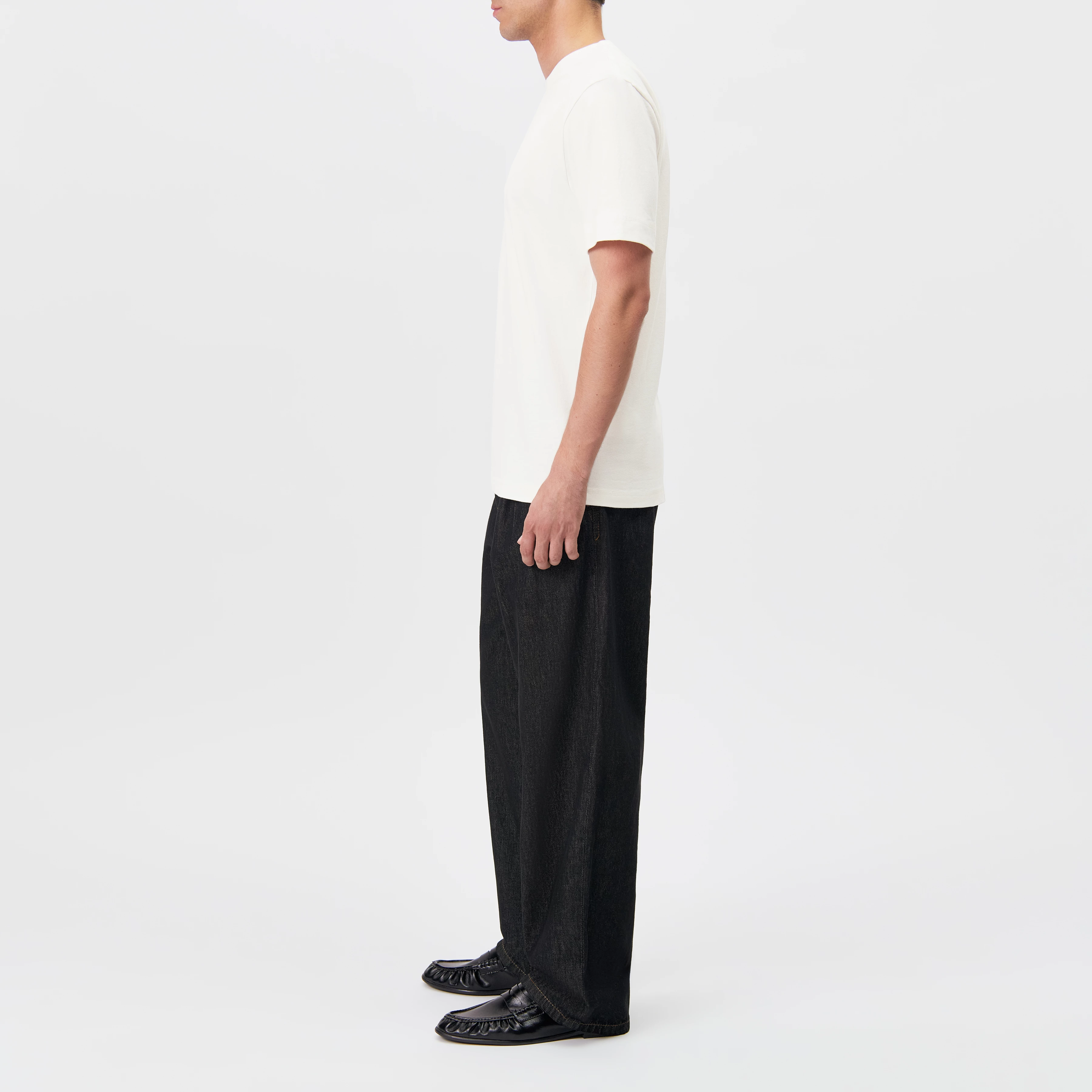 RAPHAEL - Pure cotton T-shirt - men - off white - Seitenansicht
