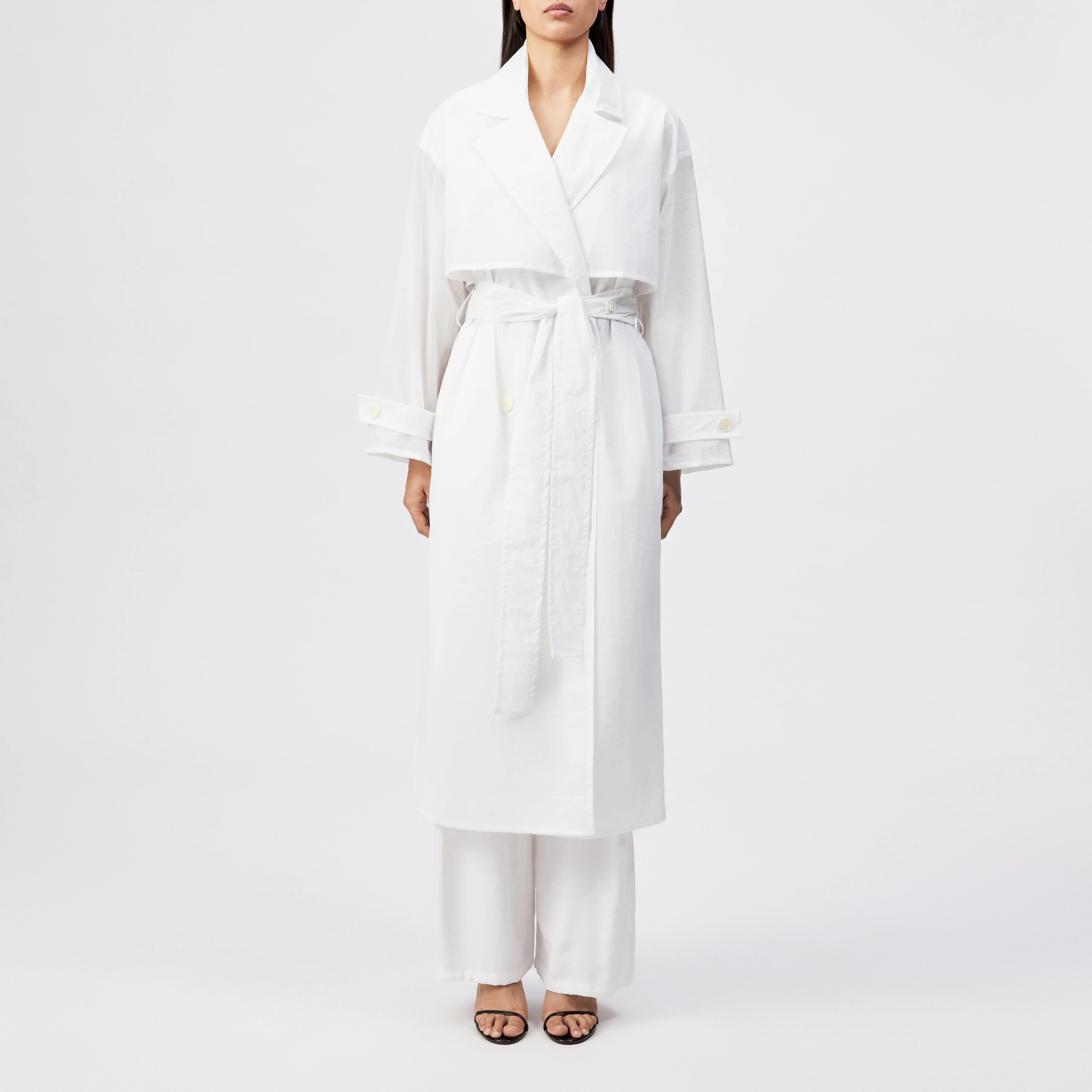 AVETON - Relaxed Fit Coat - women - off white - Frontansicht