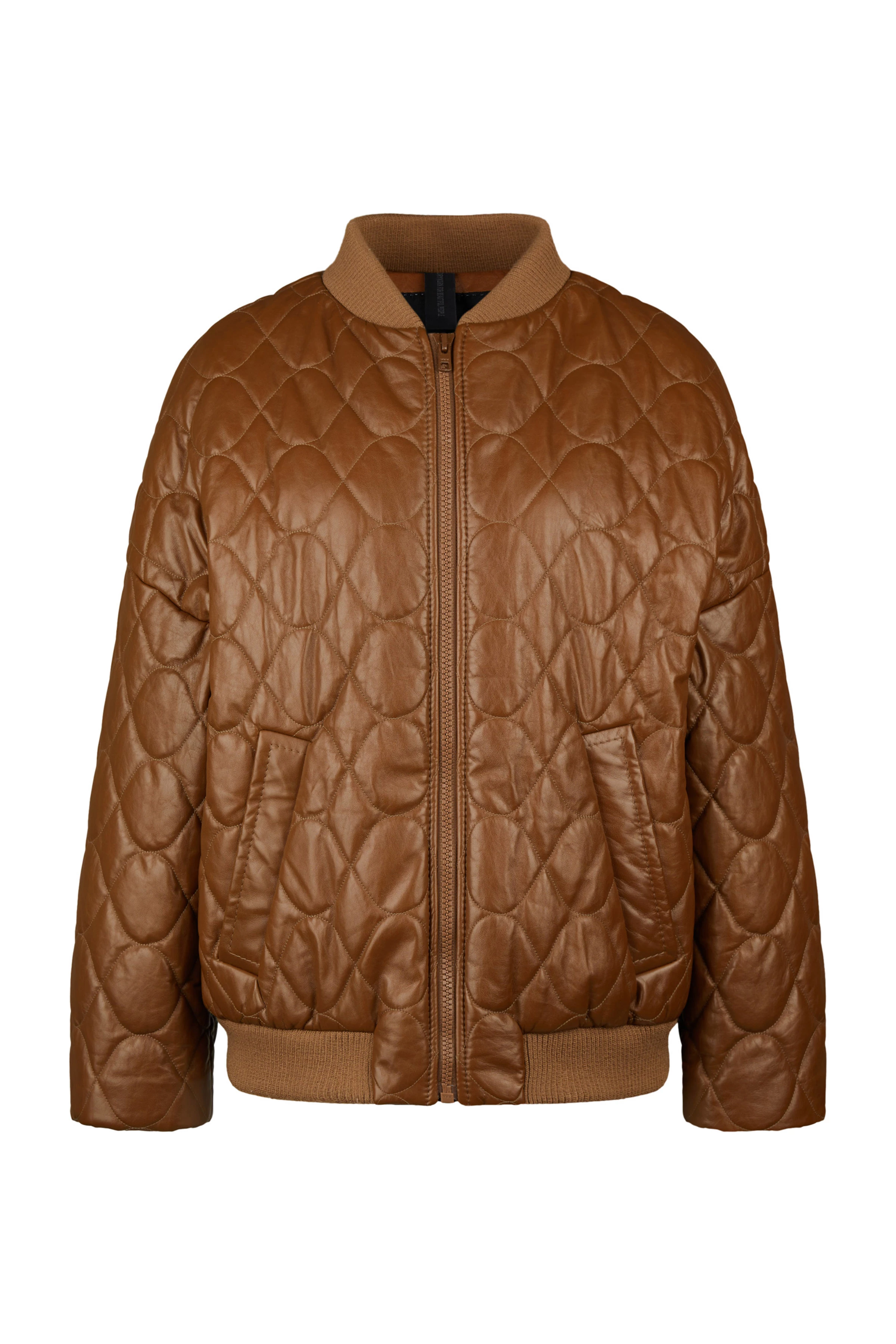 SHAND - Bomberjacke in Nappaleder - Damen - braun - Freisteller Frontansicht