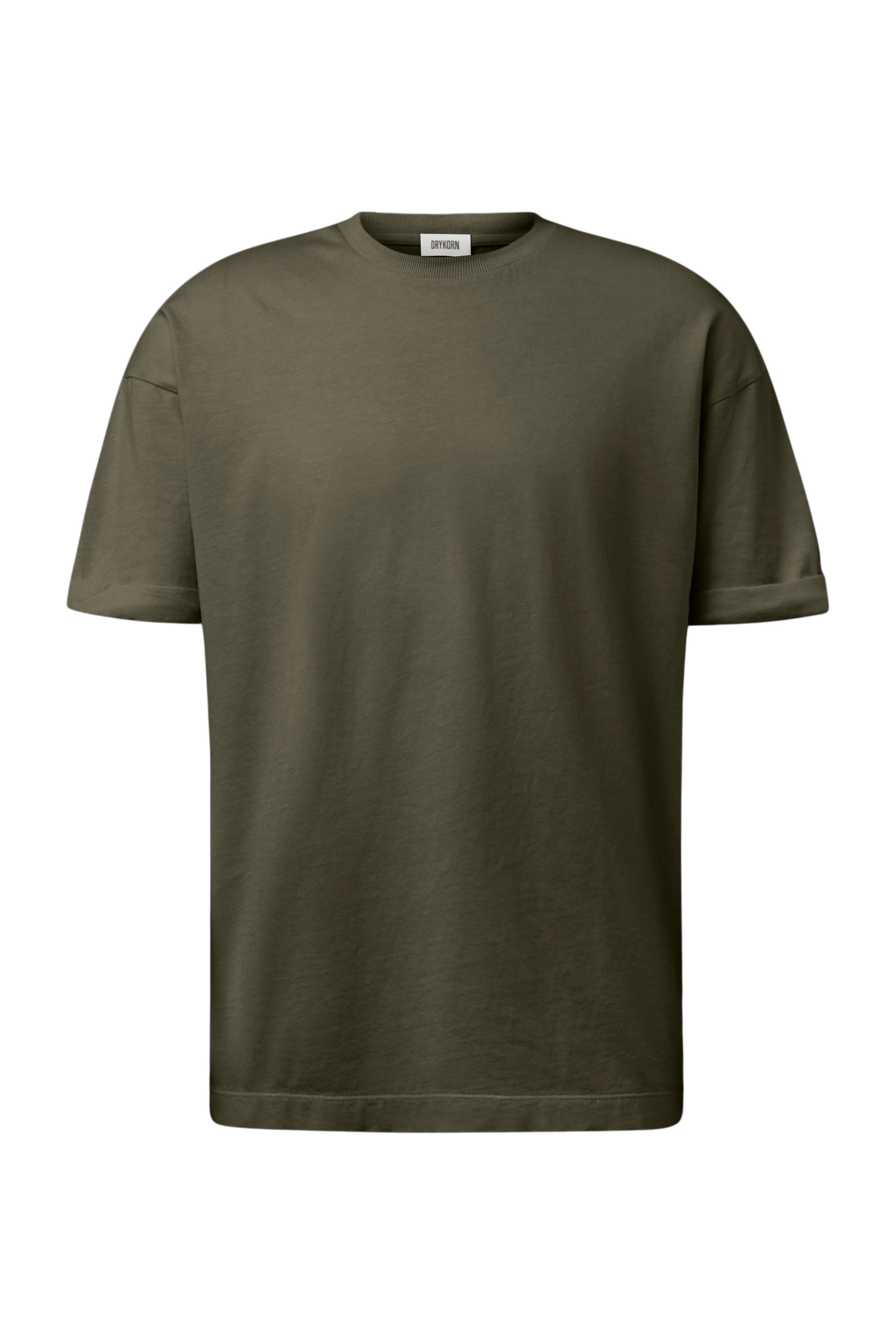 THILO - Relaxed fit T-shirt in soft cotton with washed look - men - green - Freisteller Frontansicht