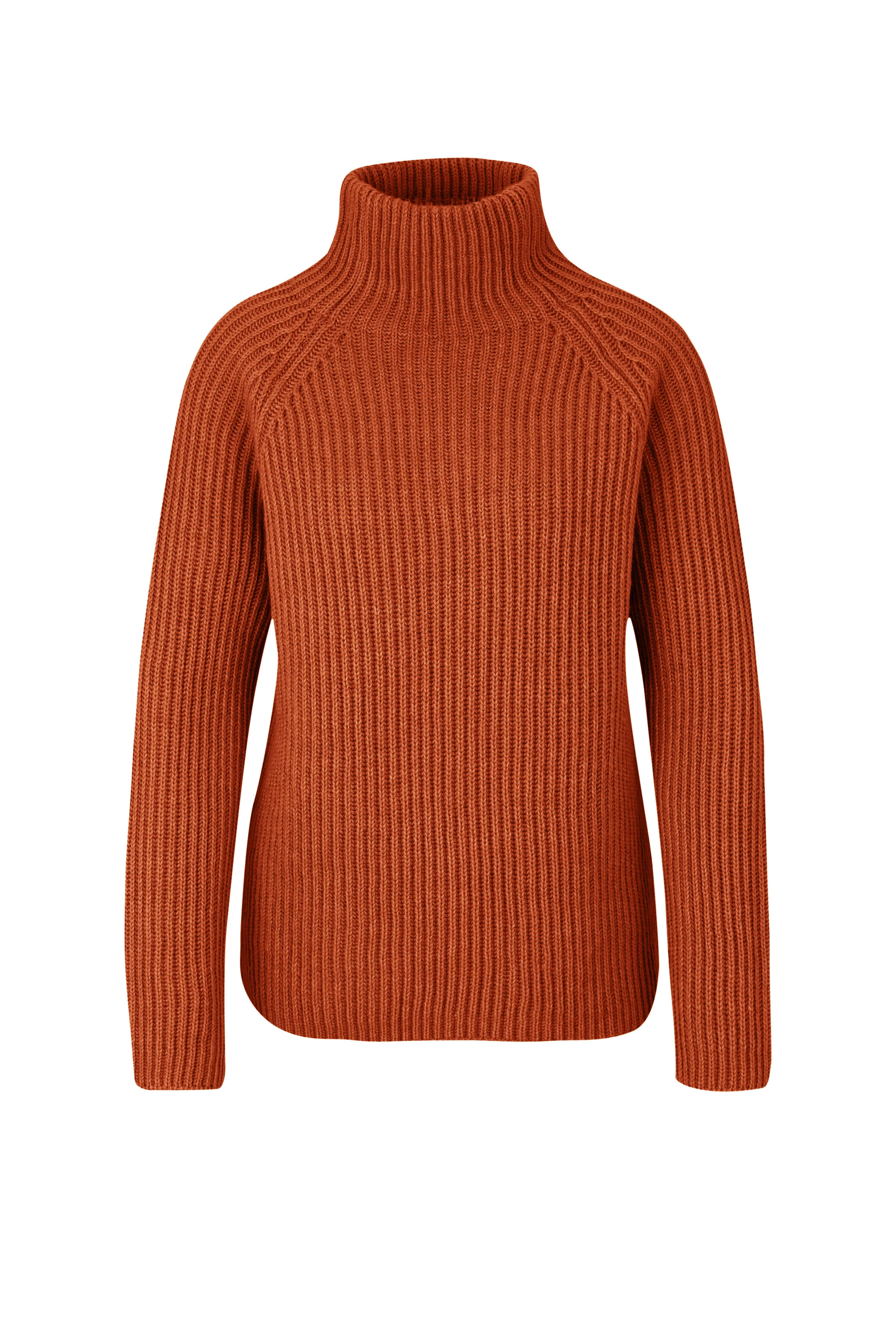 ARWEN - Rollkragenpullover aus Alpaka-Woll-Mix - Damen - orange - Freisteller Frontansicht