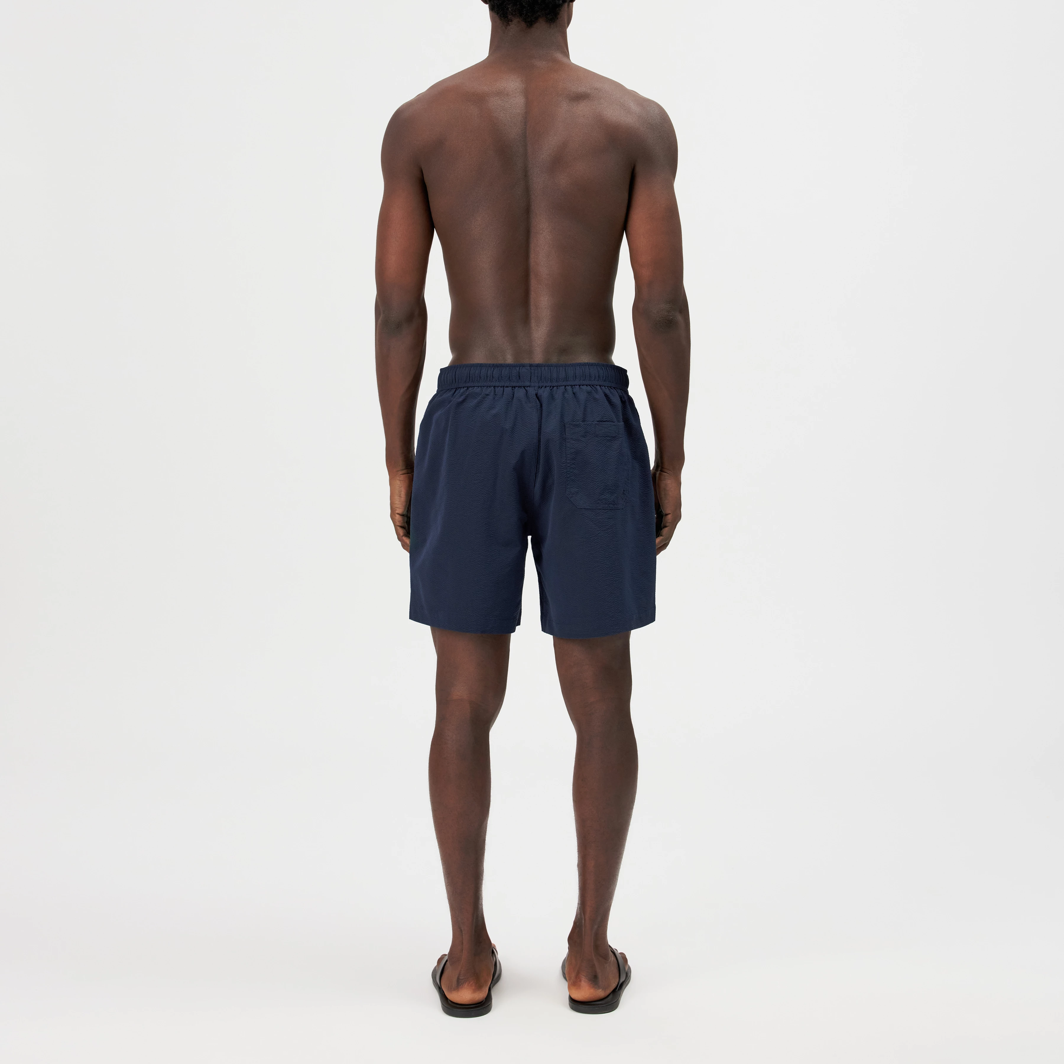 JARON - Short swim trunks with crinkle effect - unisex - blue - Rückansicht
