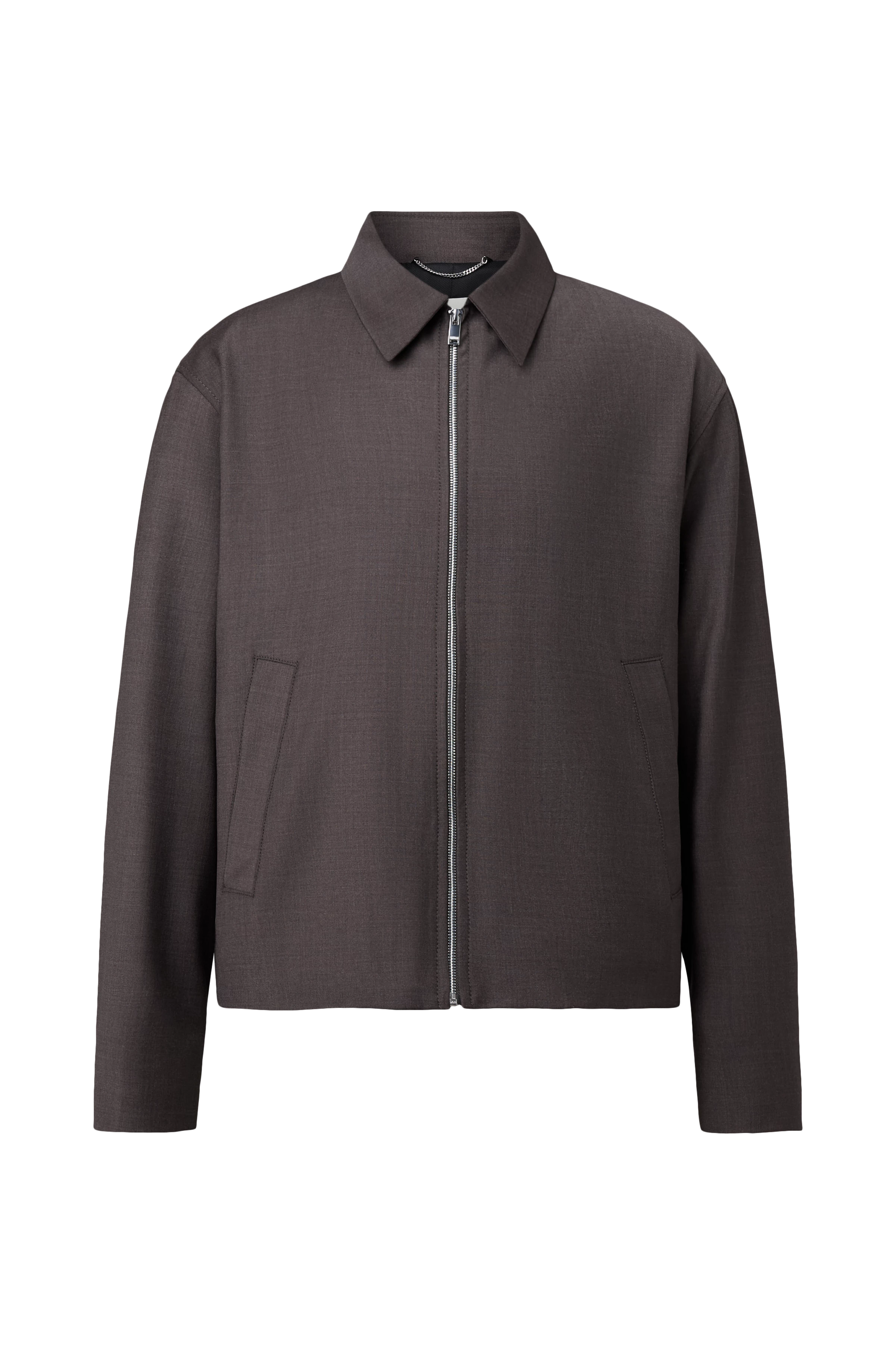 RIKKO - Relaxed fit jacket in flowing fabric - men - brown - Freisteller Frontansicht