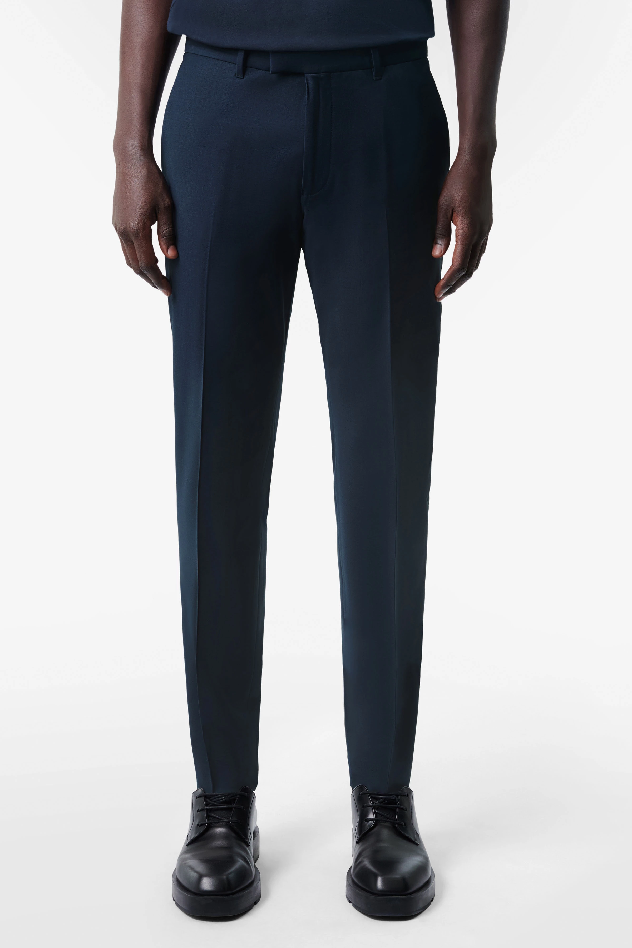 Black Slim Fit Bi-stretch Comfort Suit Trousers