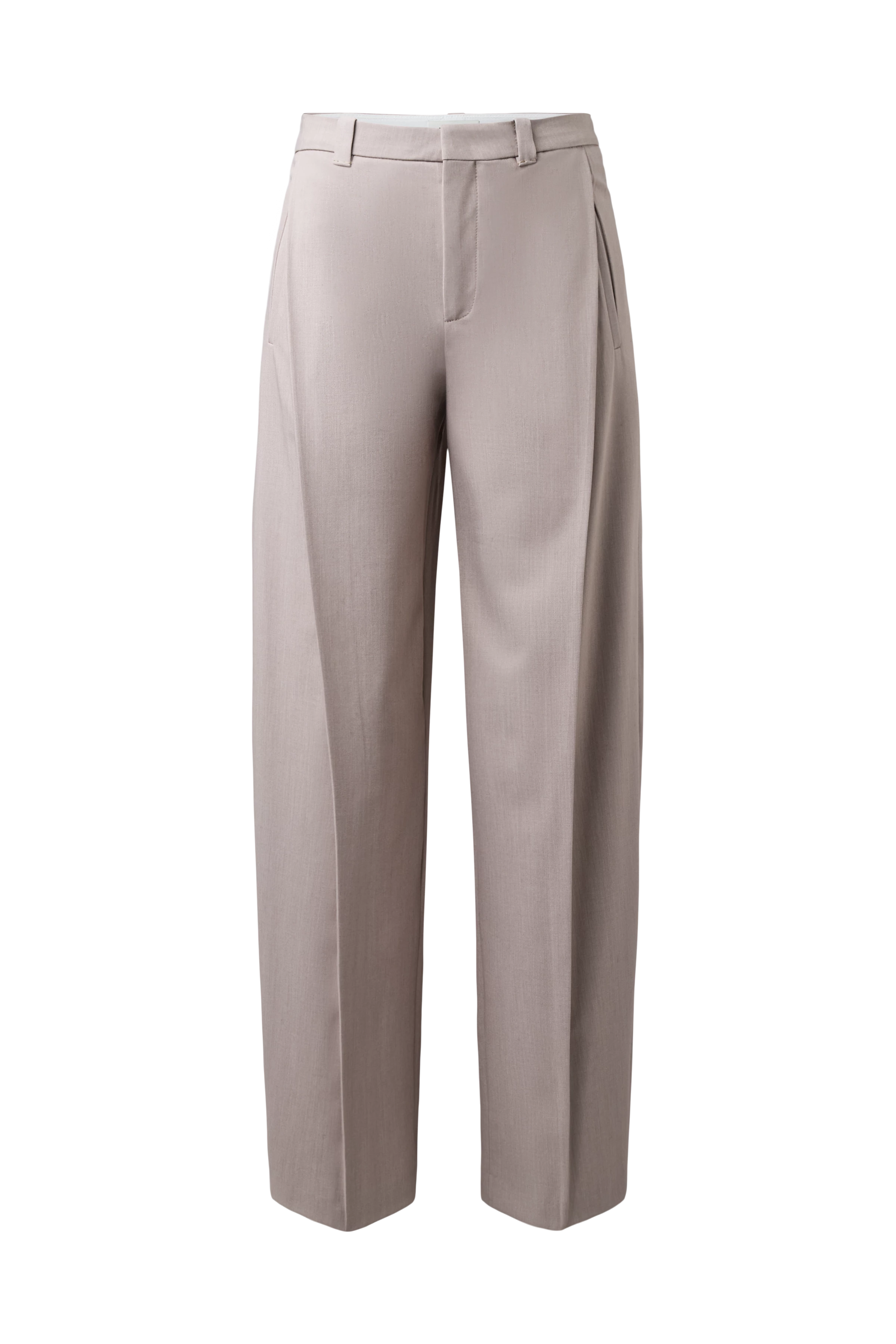 UNPACK - Hose in Viskose-Woll-Mix - Damen - beige - Freisteller Frontansicht