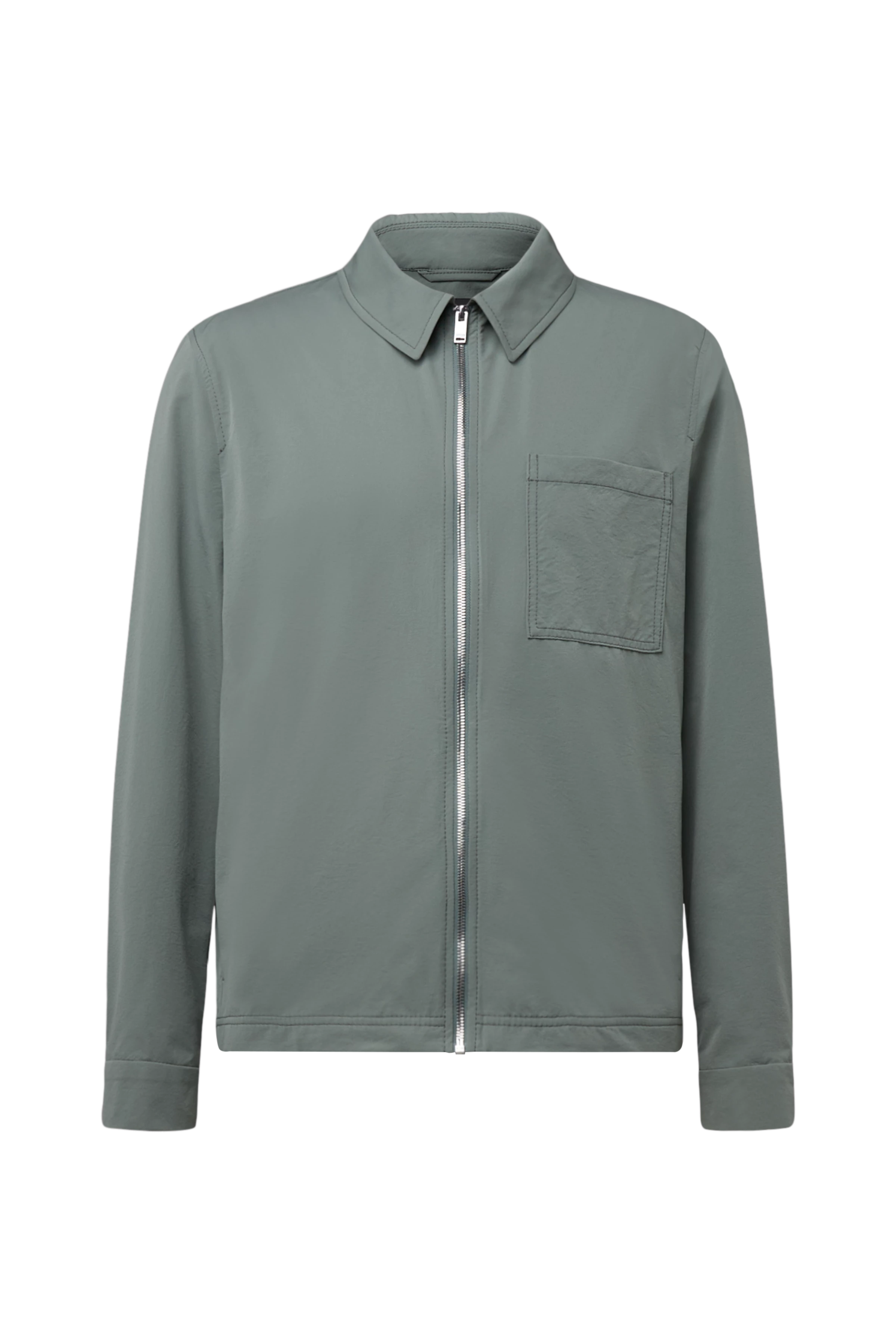 JERSON - Regular Fit Zip Jacket in Techno Stretch - men - green - Freisteller Frontansicht
