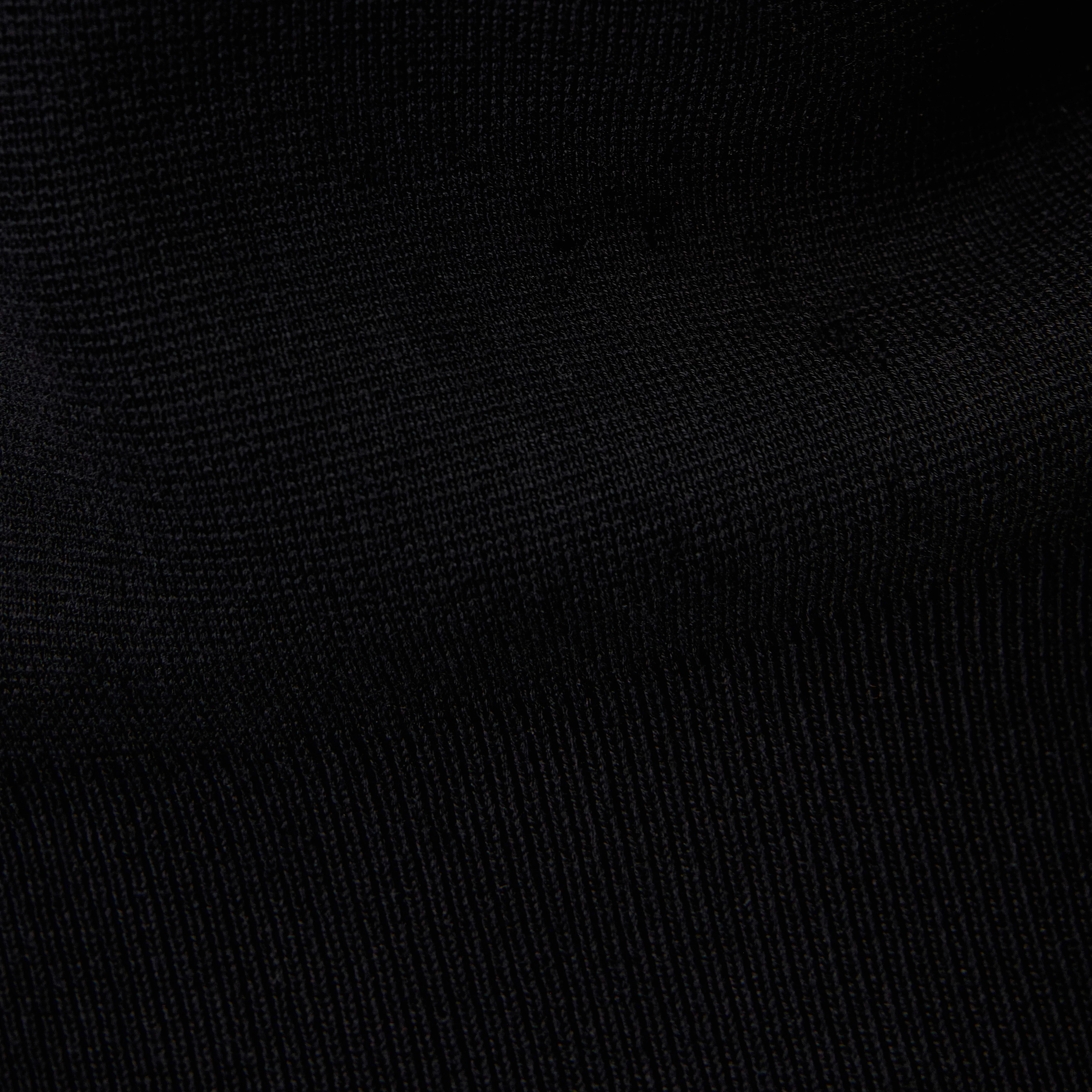 MERCELLA - Cropped cotton polo neck jumper - women - black - Materialbild (B2C)