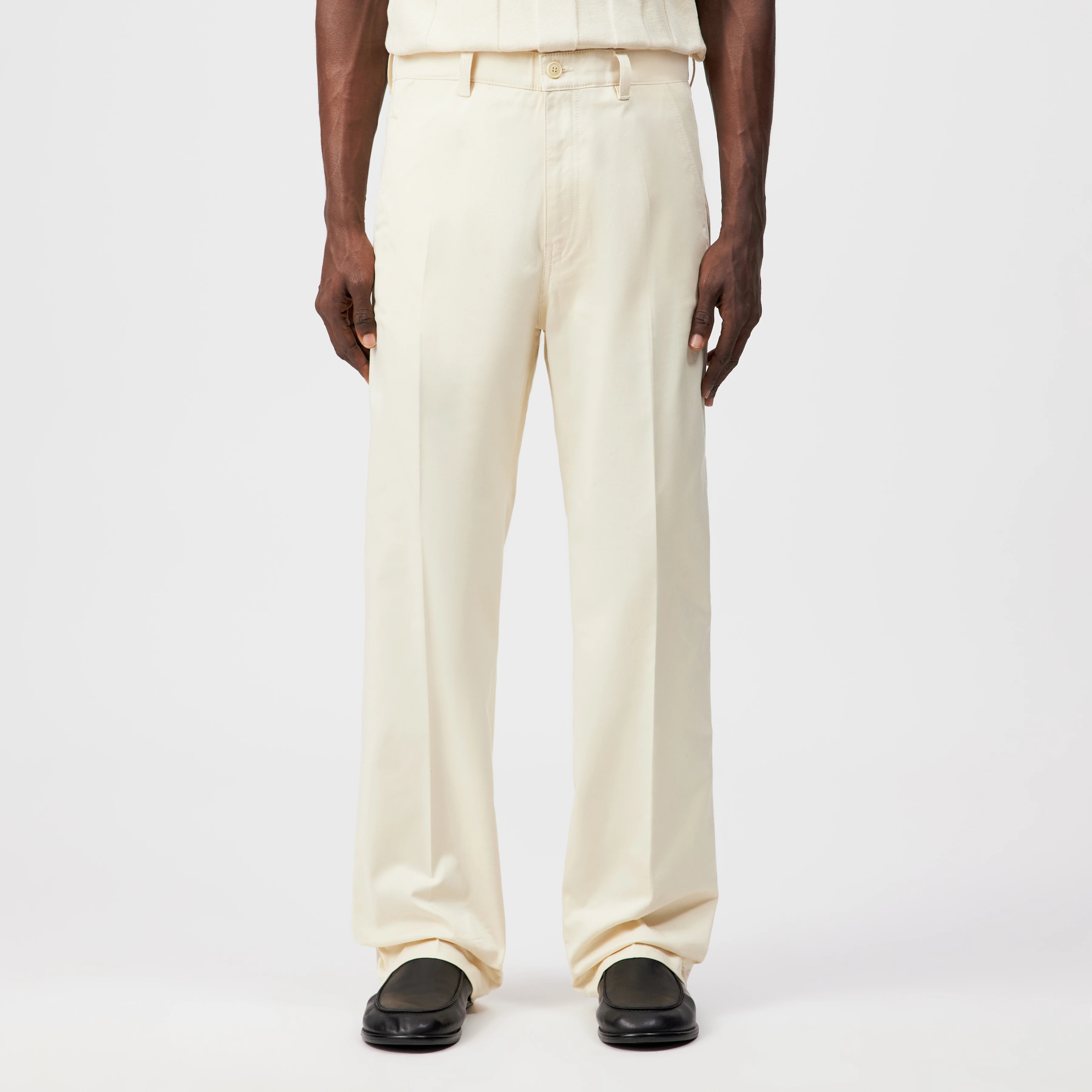 TAVIC - Moderne Chino in Baumwoll-Gabardine - Herren - beige - Frontansicht
