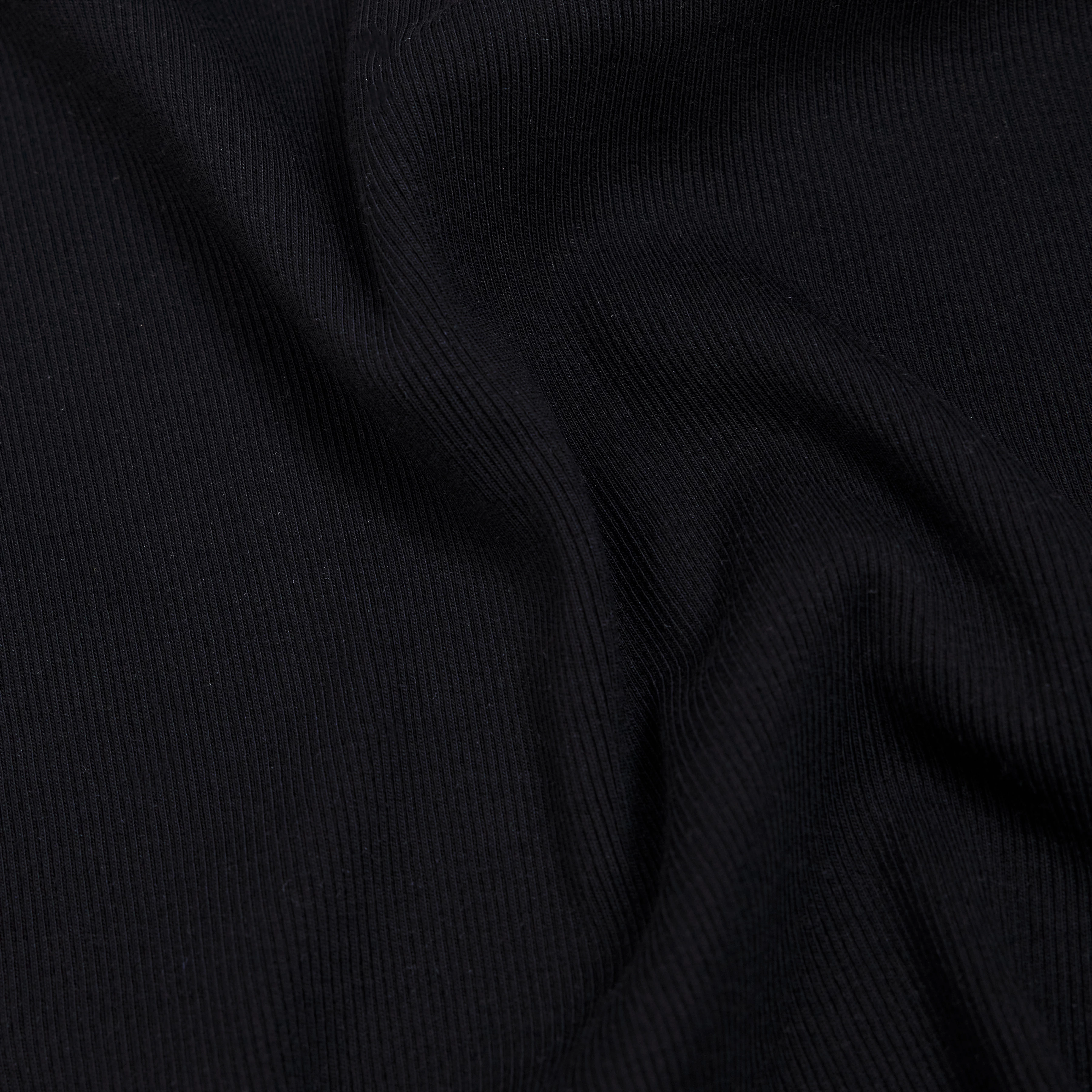 OLINA - Tanktop mit Rundhals in Baumwoll-Rippe - Damen - schwarz - Materialbild (B2C)