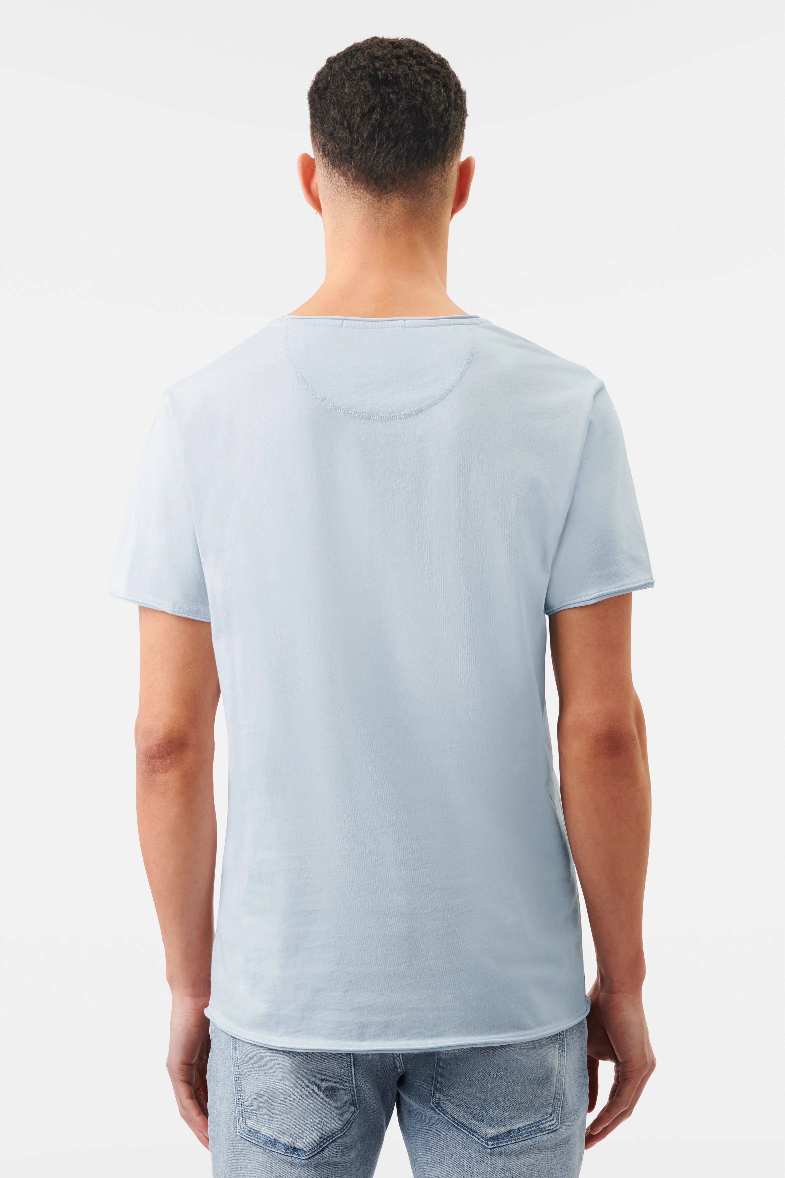 KENDRICK - Lockeres T-Shirt in reiner Baumwolle - Herren - blau - Rückansicht