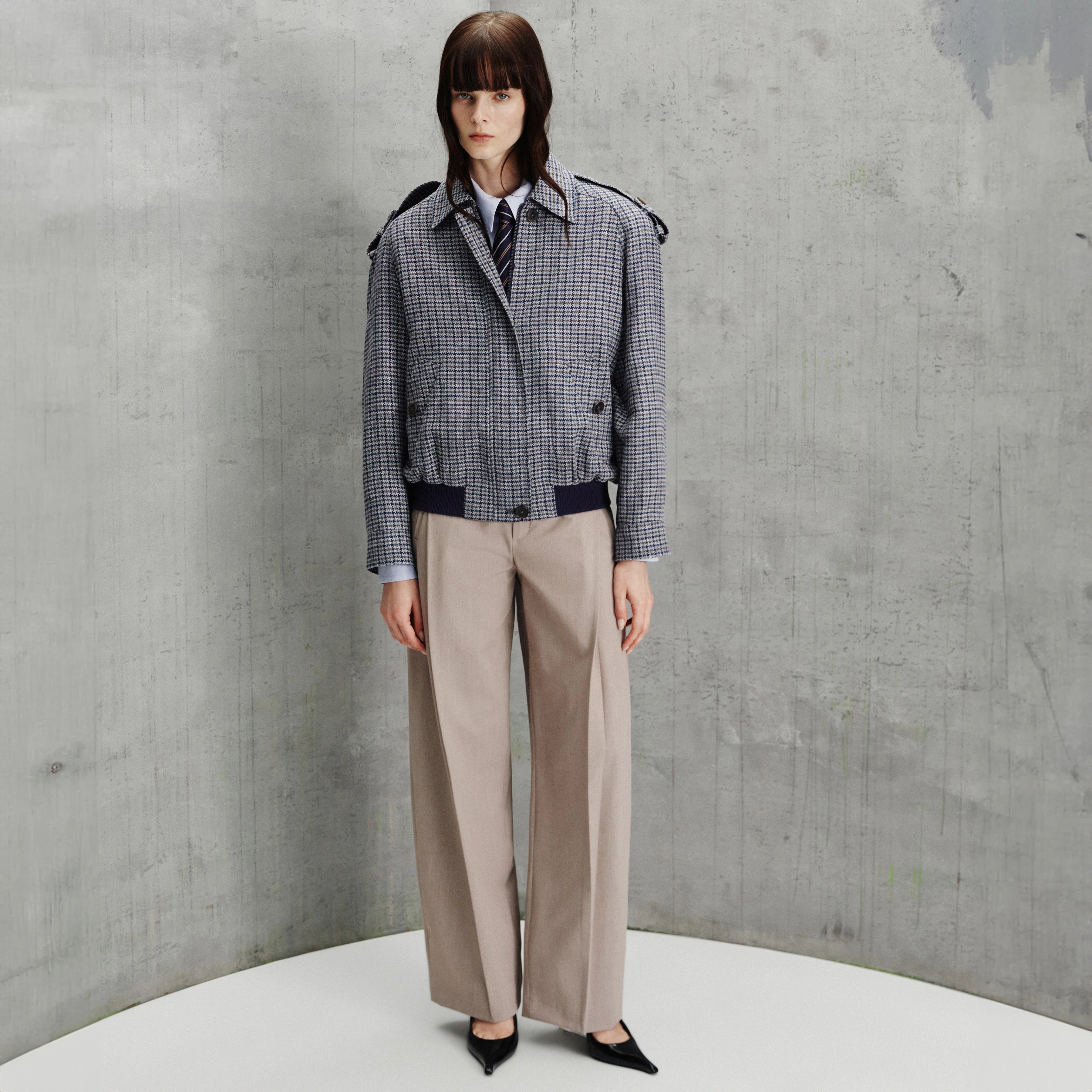 UNPACK - Hose in Viskose-Woll-Mix - Damen - beige