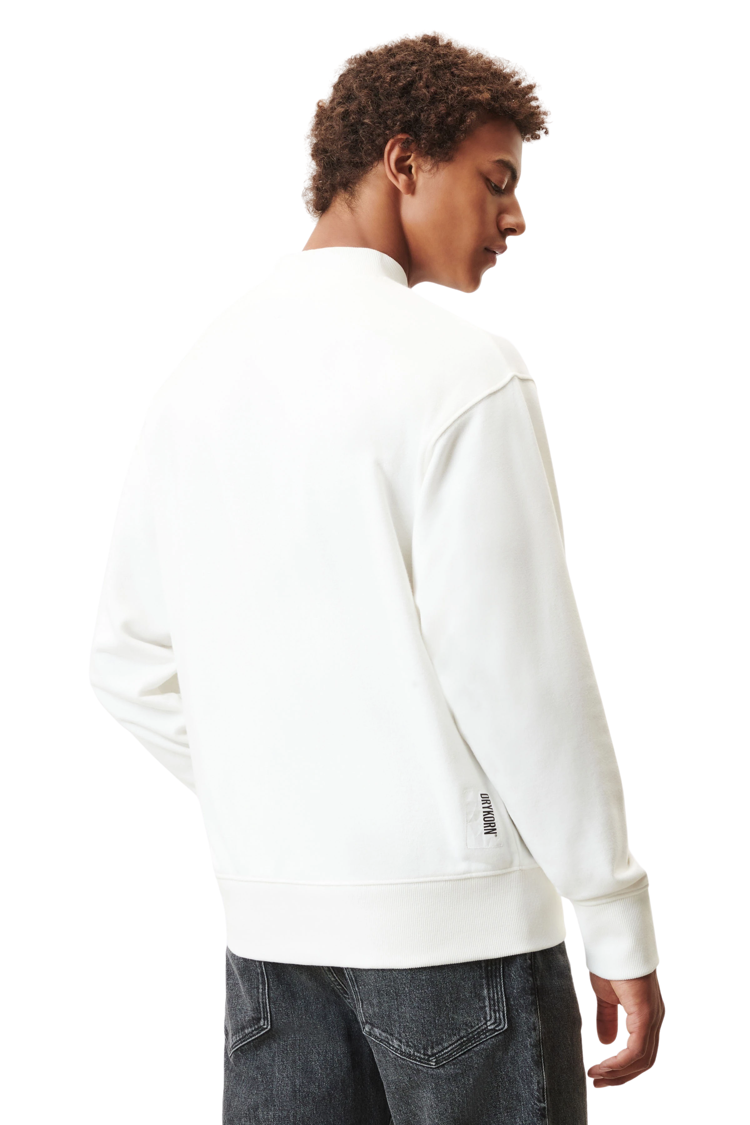 OLIAS - Sweatshirt in French Terry - men - off white - Rückansicht