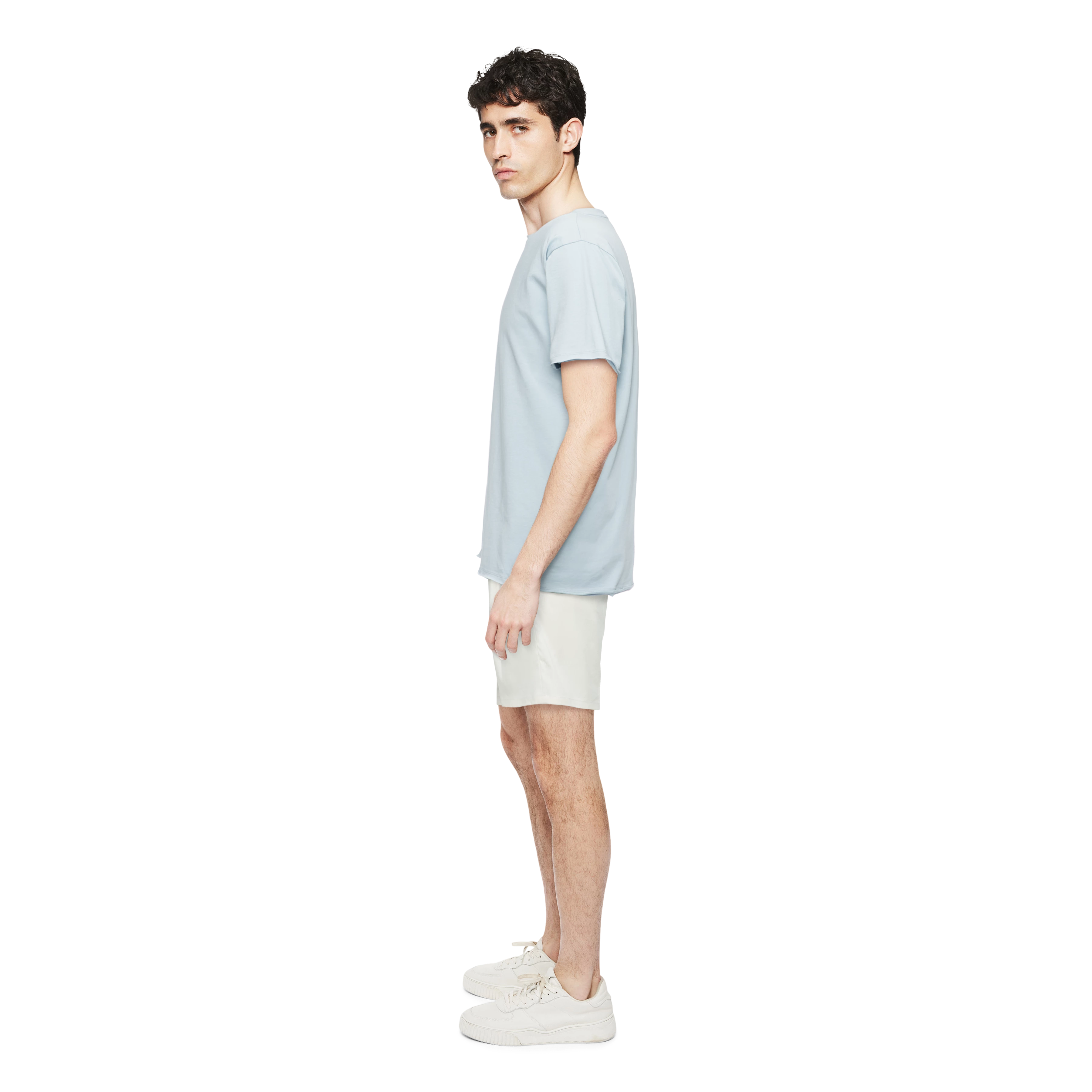 KENDRICK_2 - T-shirt in puur katoen - heren - blauw - Seitenansicht