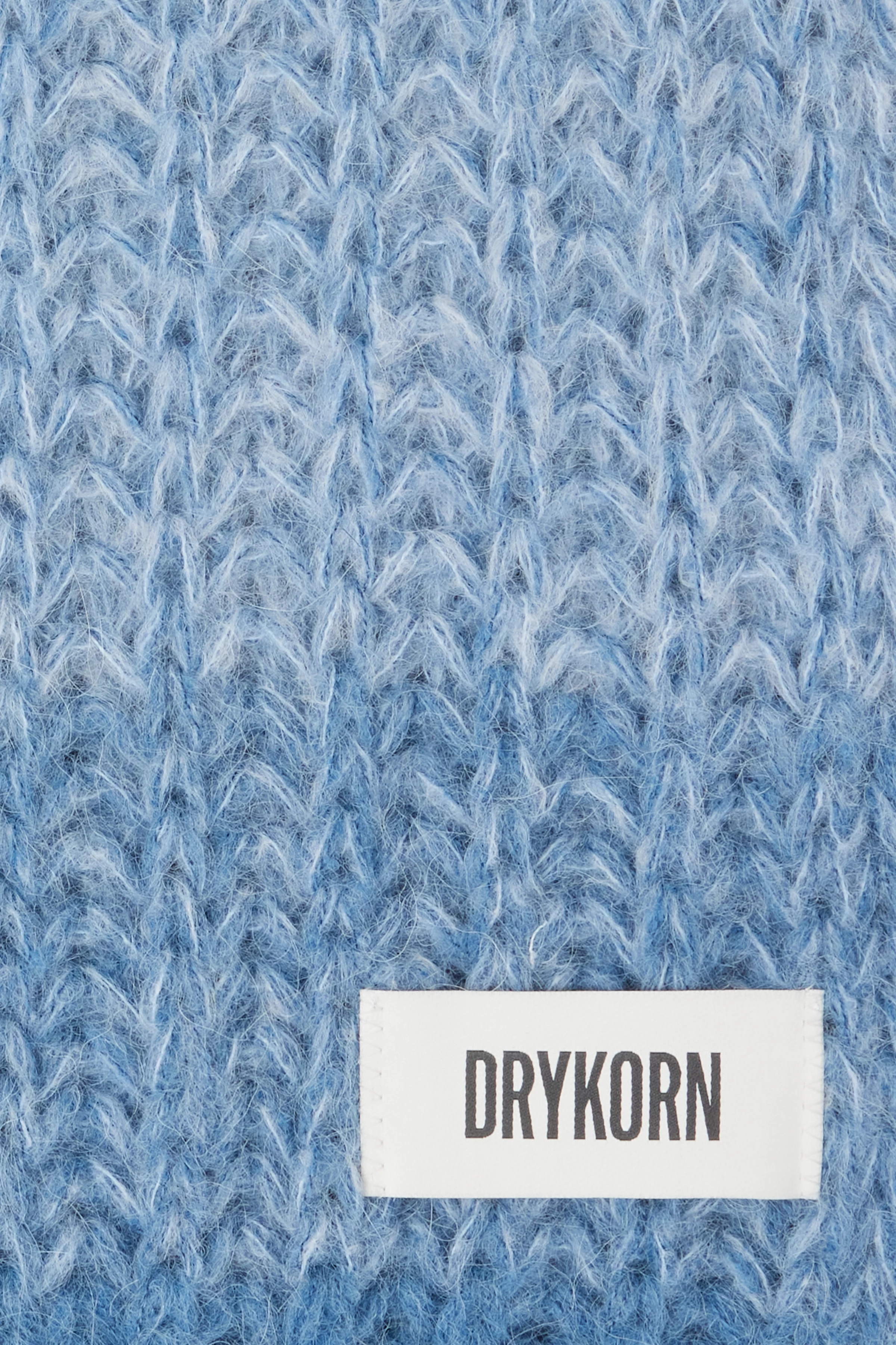 RISHA - Sjaal van luxe suri-alpacamix - unisex - blauw - Freisteller Detailansicht