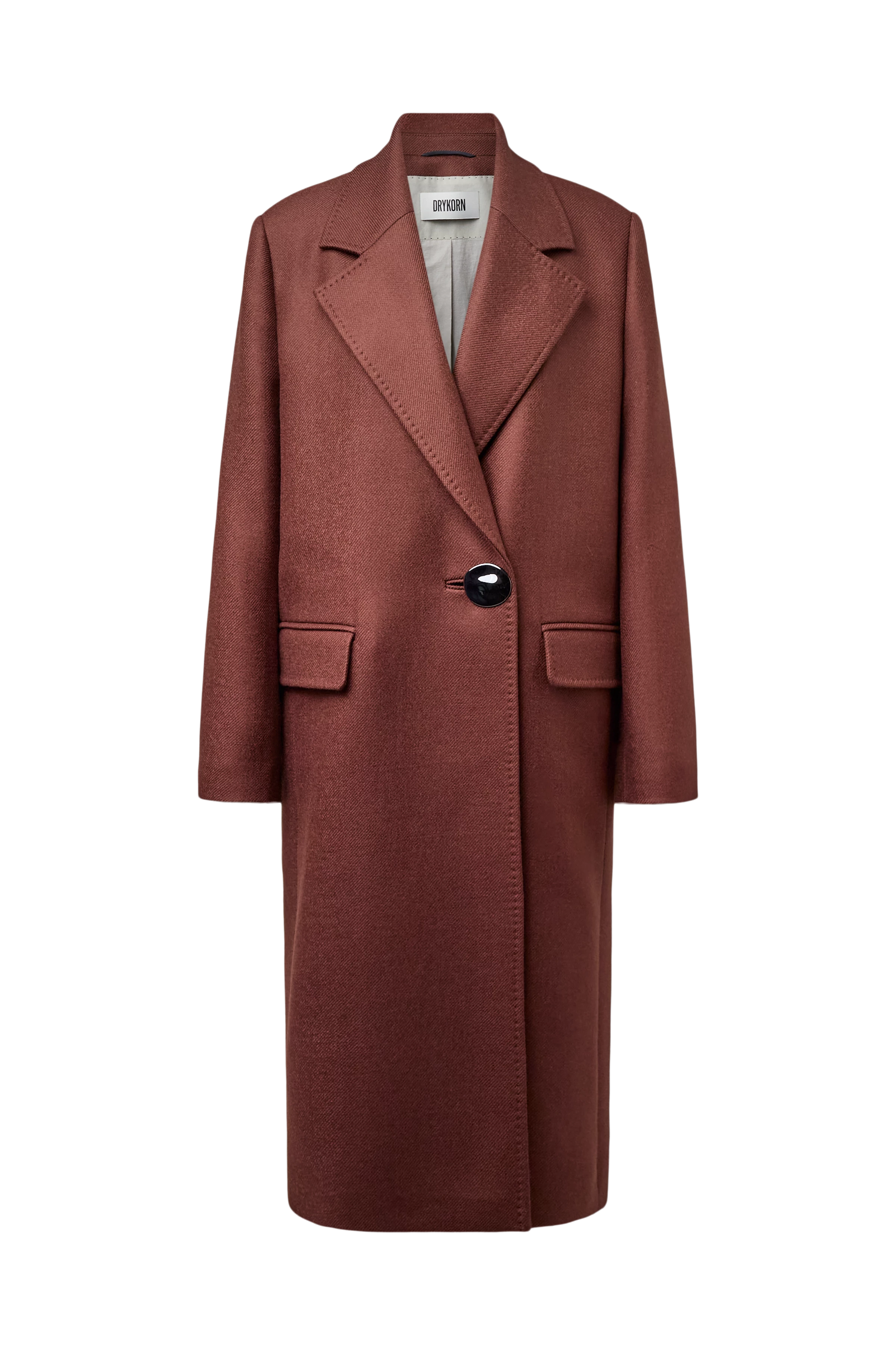 WALDRON_1 - Oversized virgin wool coat - women - brown - Freisteller Frontansicht
