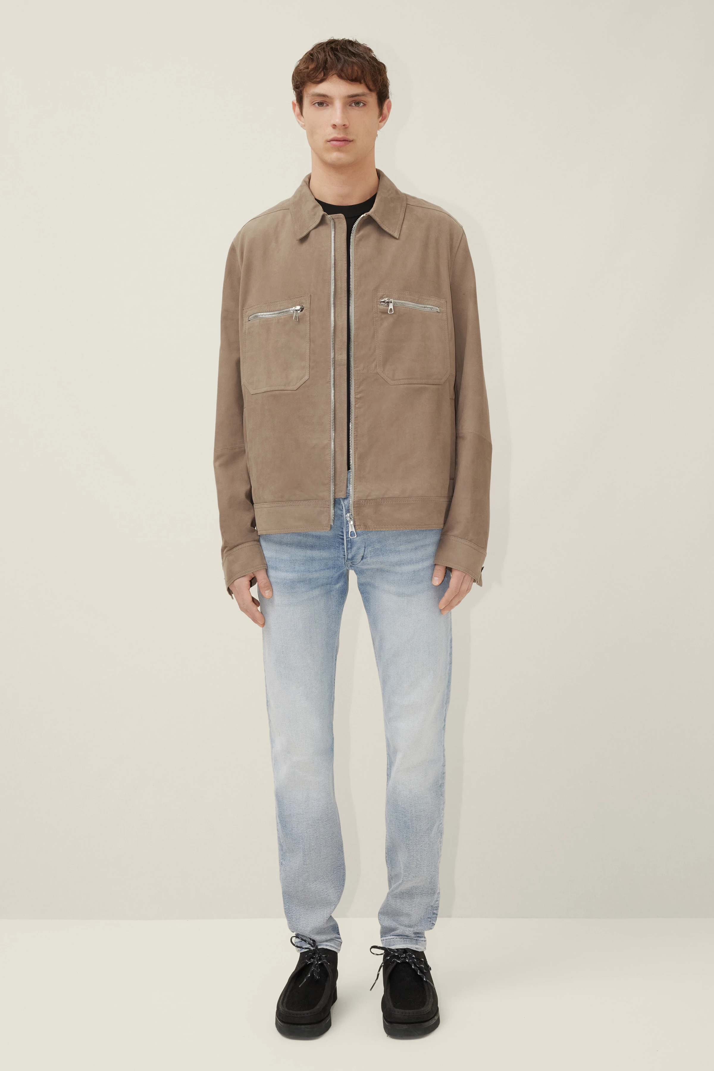 Men leather jacket TOMA in brown from DRYKORN Men leather jacket TOMA in brown from DRYKORN