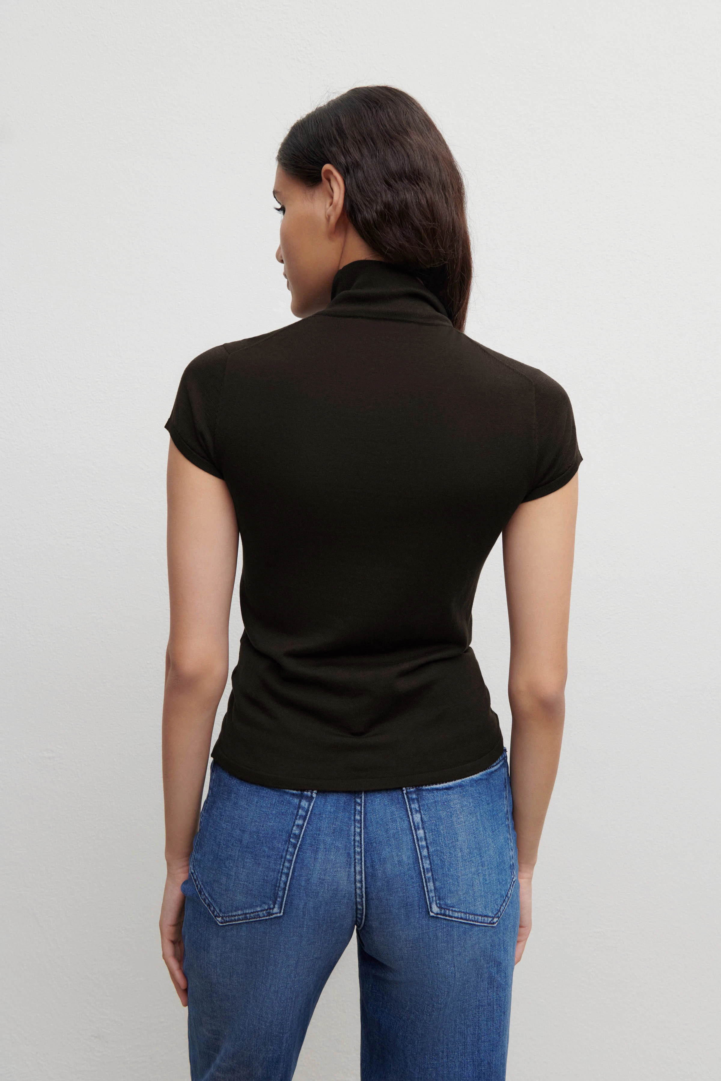 IRIMA - T-shirt mélange coton-soie - women - marron - Rückansicht