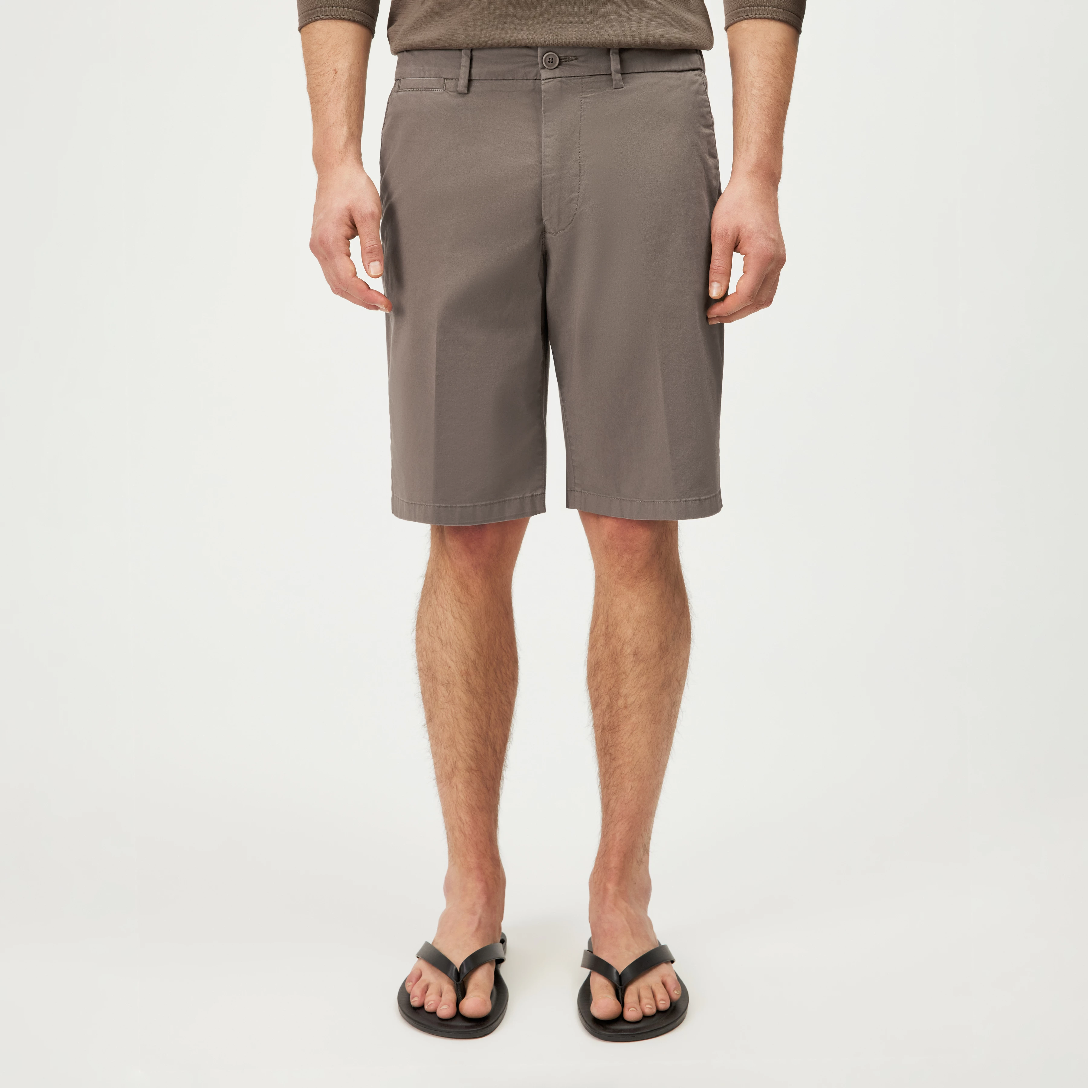 KEND - Chino Shorts in Baumwoll-Twill - Herren - braun - Frontansicht