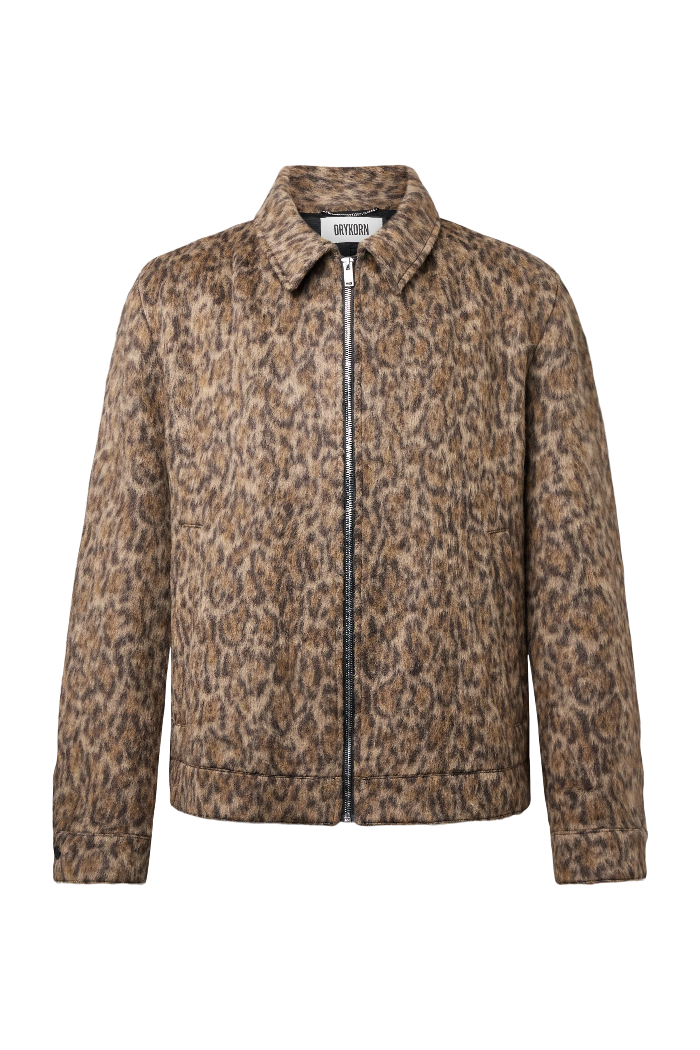 RIKKA_2 - Jacquard jacket with turn-down collar - men - brown - Freisteller Frontansicht