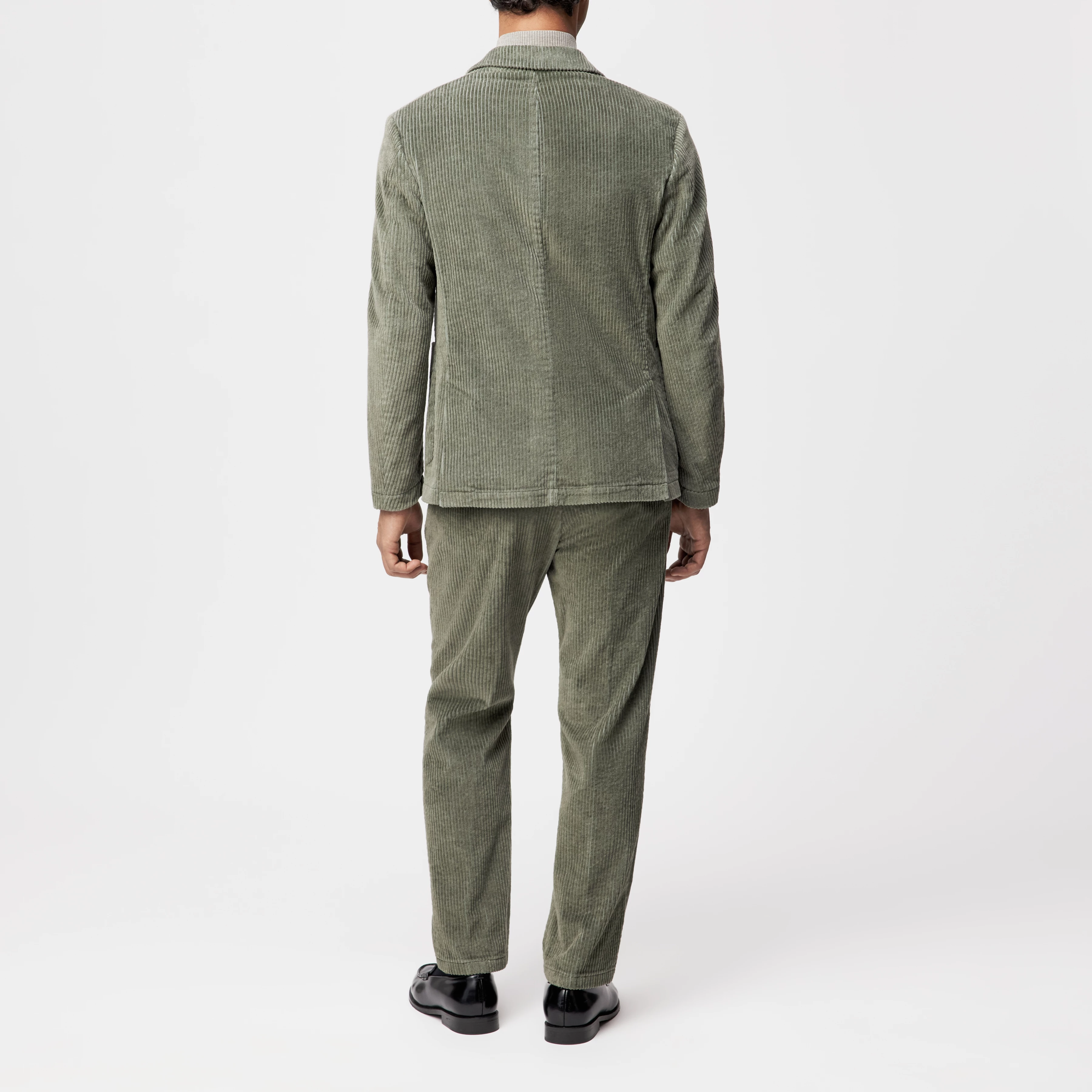 MARLS - Einreihiges Sakko in Baumwoll-Breitcord - Herren - grün - Rückansicht