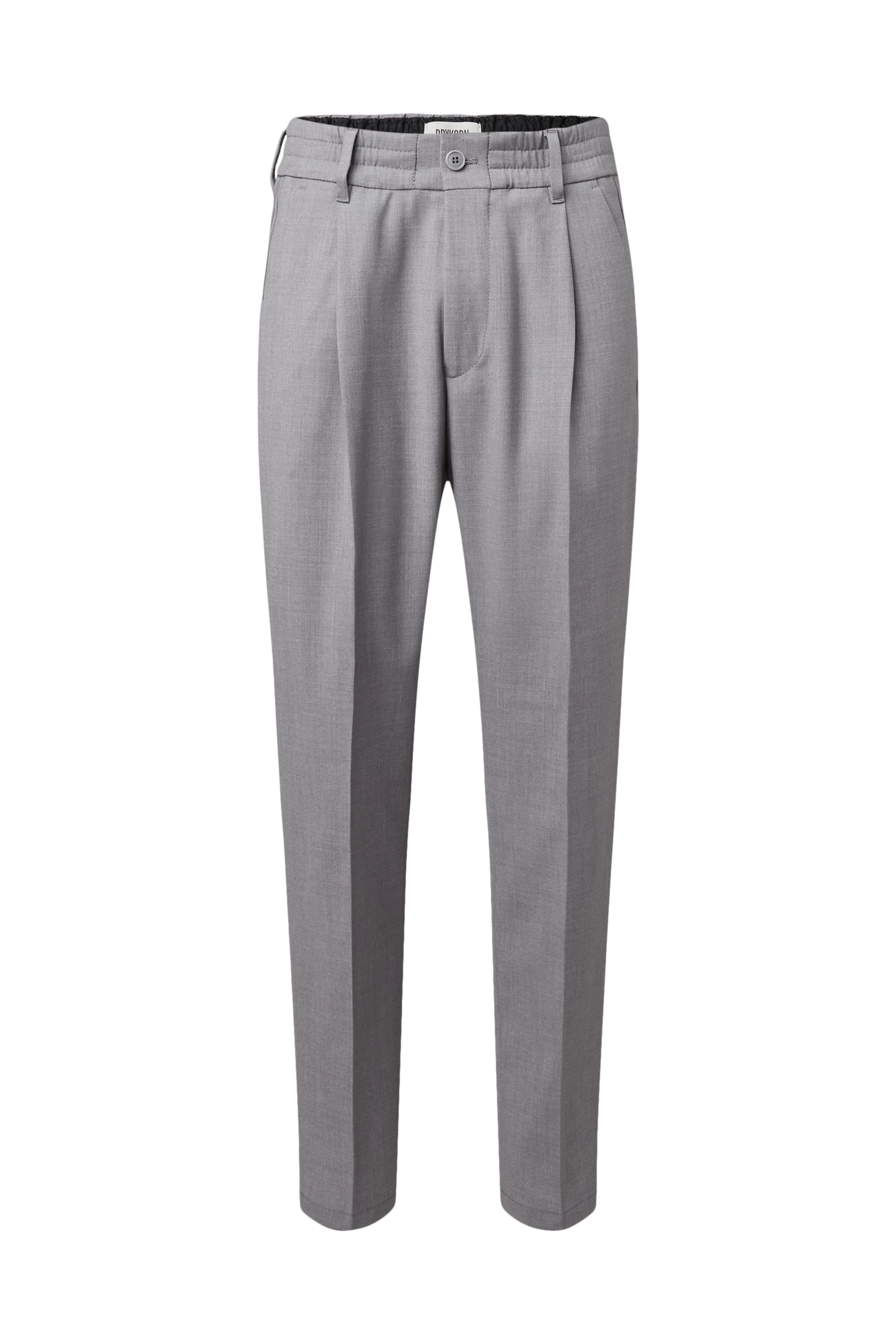 CHASY - Casual trousers with pleats in gabardine - men - grey - Freisteller Frontansicht