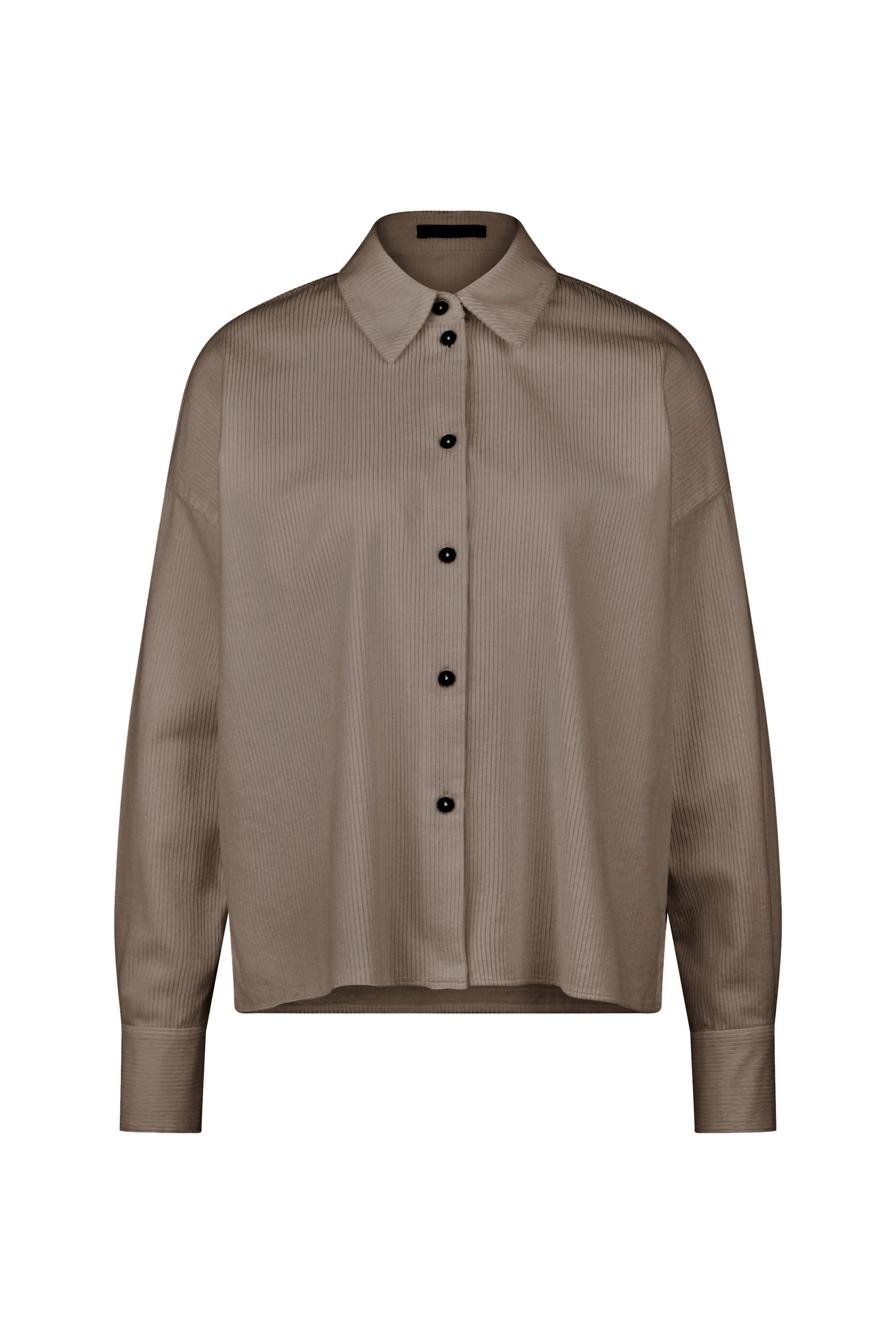 CLOELIA - shirt blouse in soft corduroy - women - brown - Freisteller Frontansicht