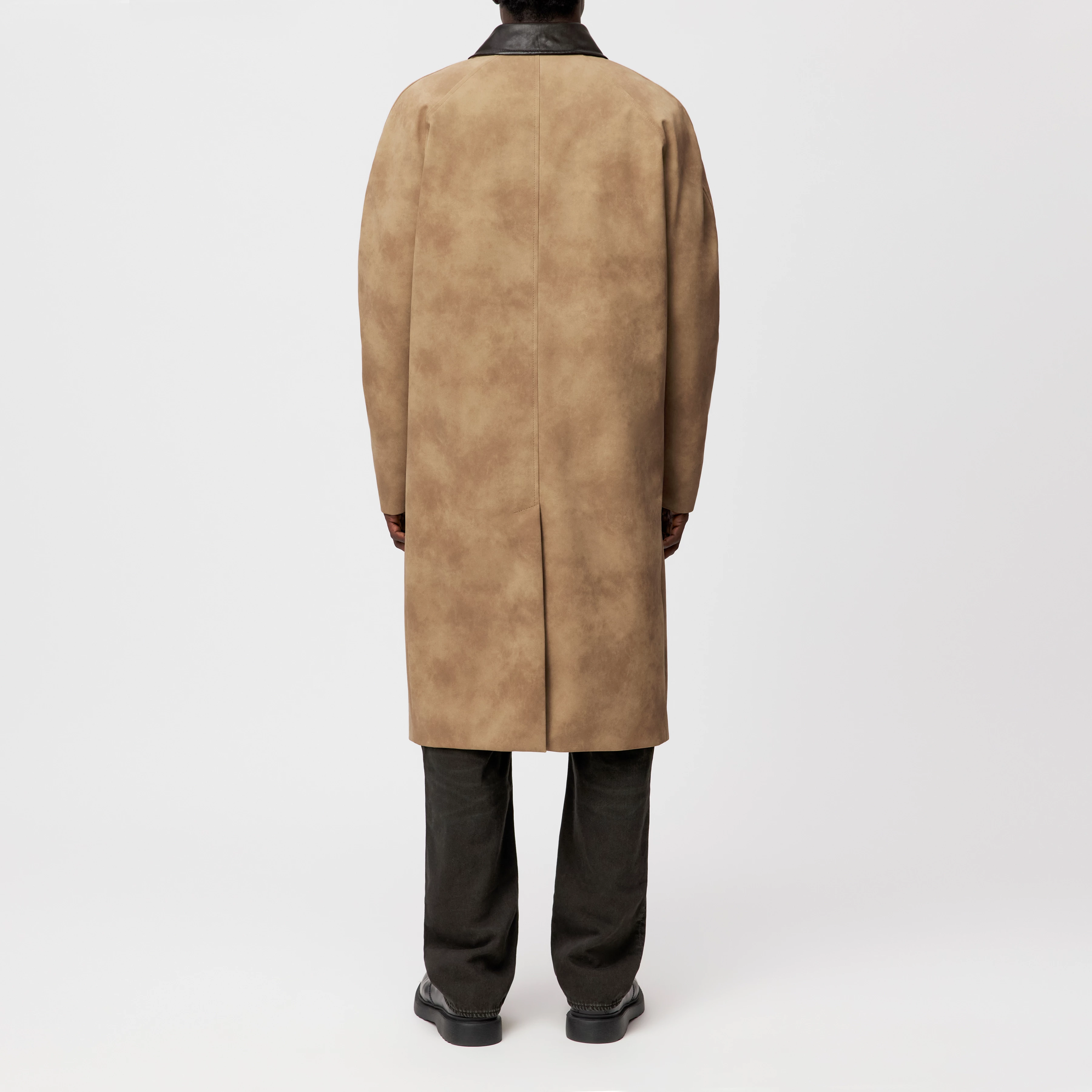 COSMANO_2 - Mantel mit Raglanärmeln in Leder-Look - Herren - braun - Rückansicht