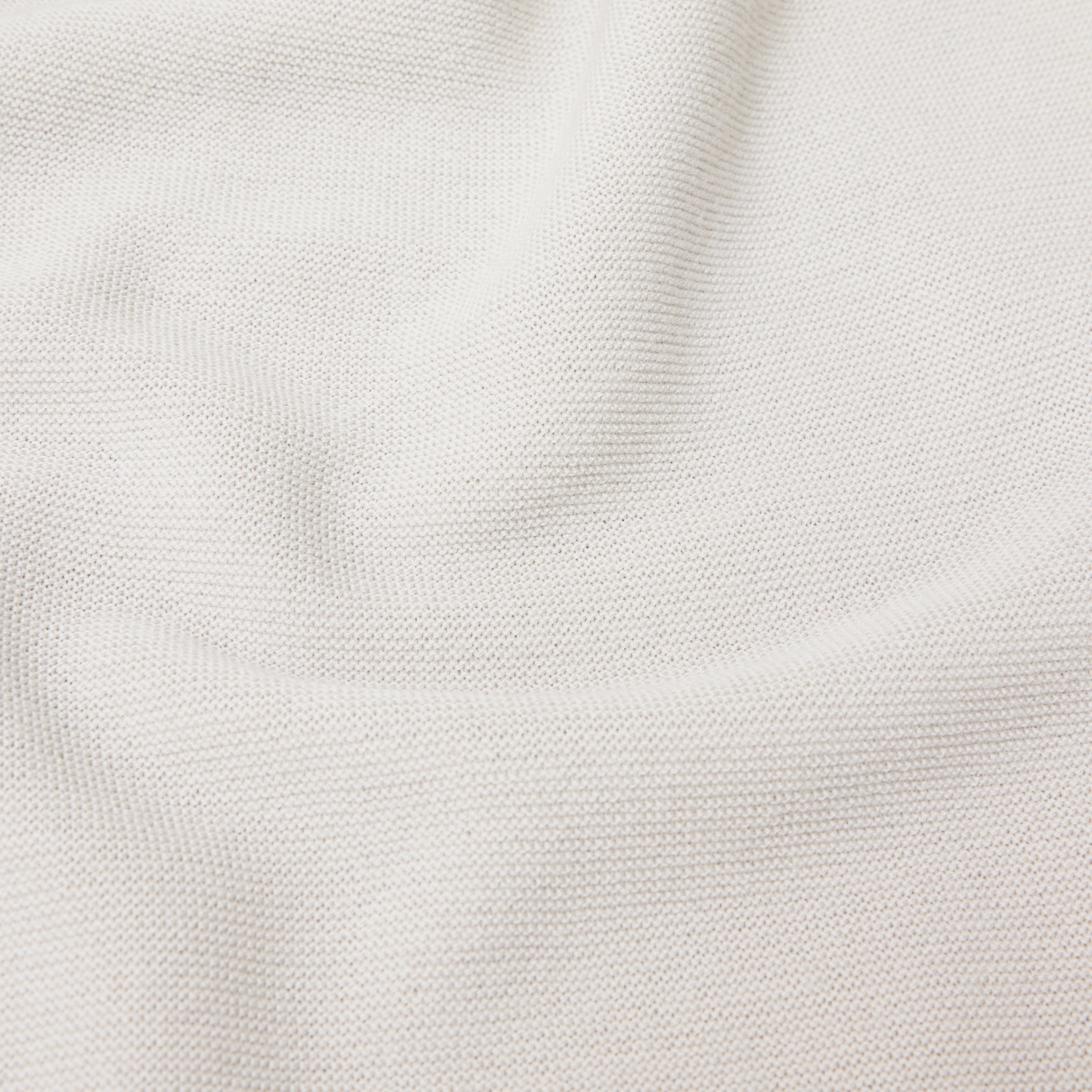 LOTIAMI - Verkürzter Pullover in 100% Merinowolle - Damen - off white - Materialbild (B2C)