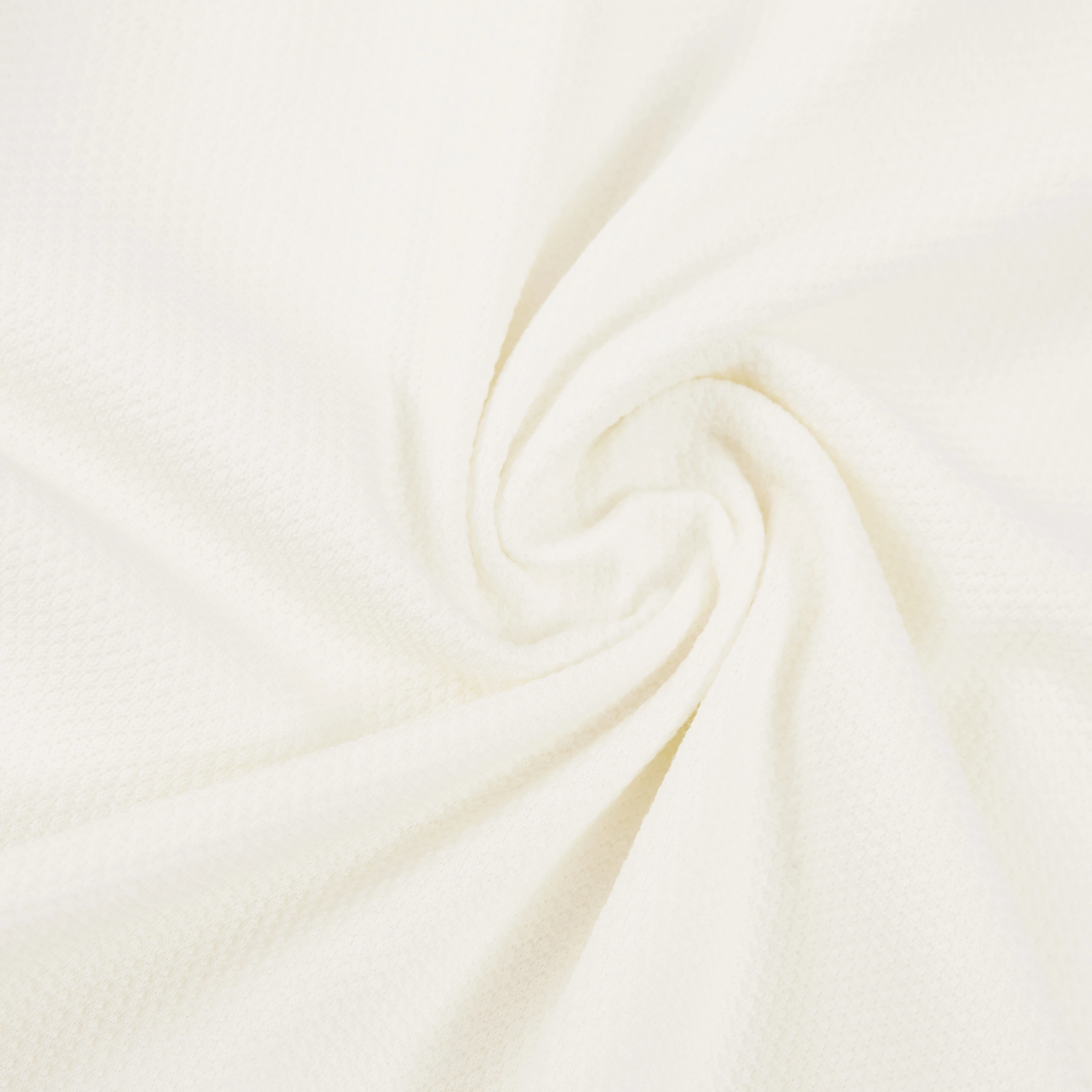 SANTOS - Classic regular fit polo in piqué structure - men - off white - Materialbild (B2C)