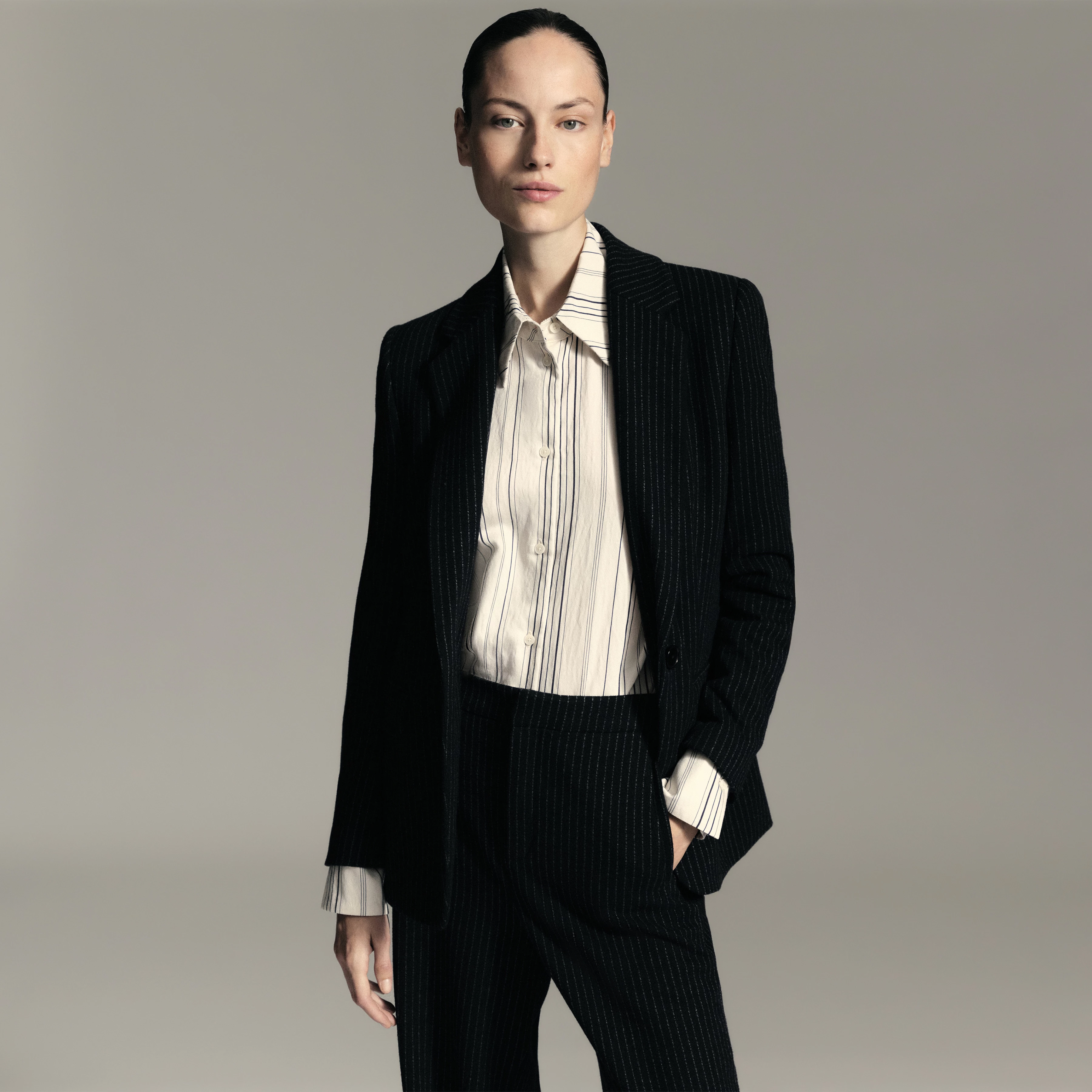 LYNDARA - Casual shirt blouse in viscose blend - women - off white