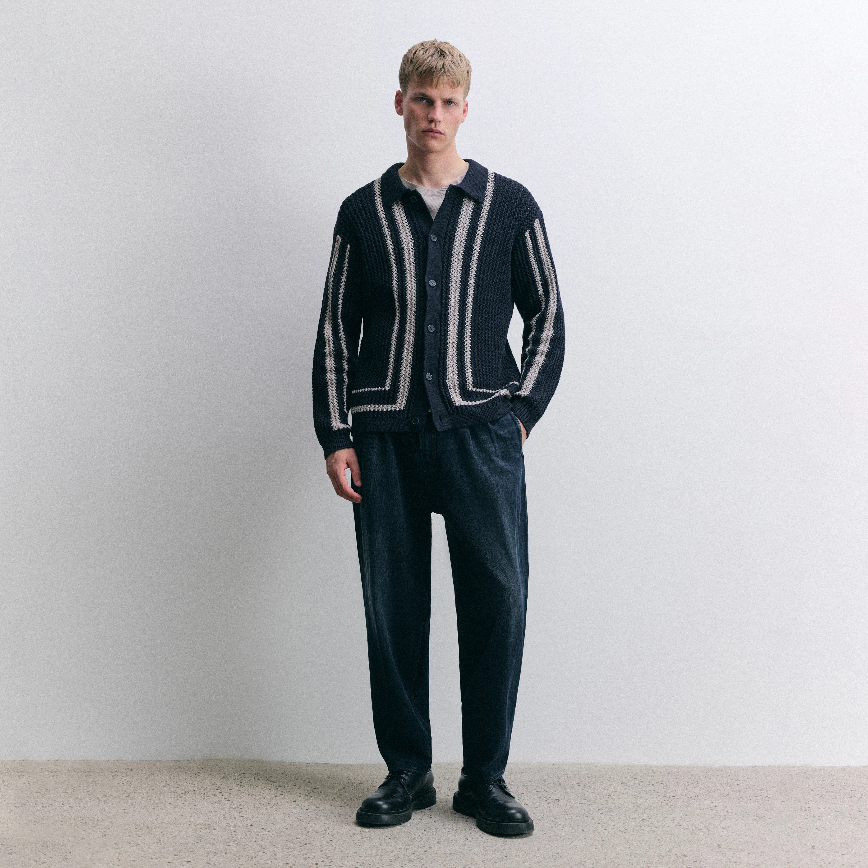 KARYKO_D - Relaxed Fit Jeans in Dark-Blue Denim - Herren - blau