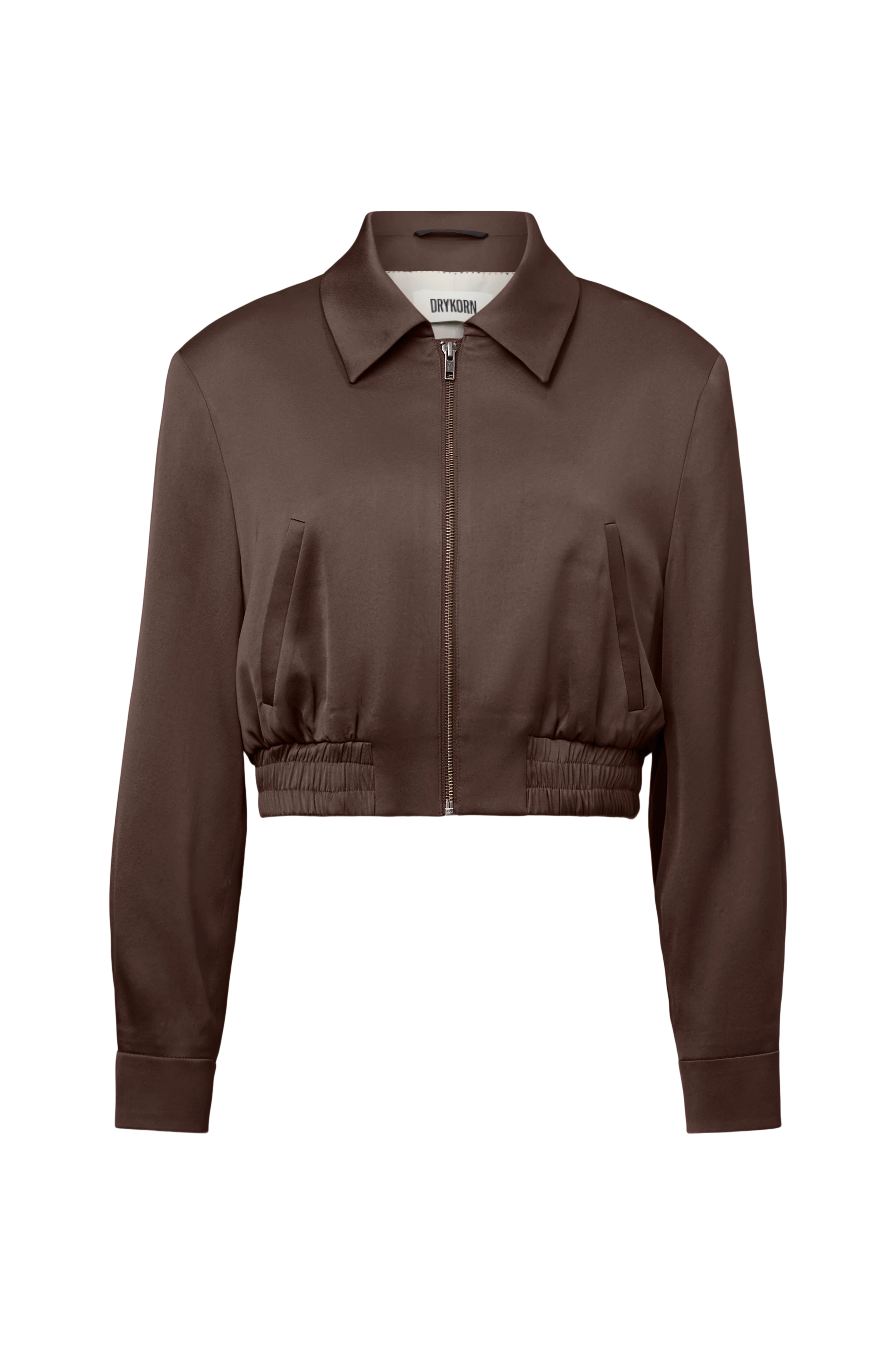 RADWAY_1 - Blouson court en satin - women - marron - Freisteller Frontansicht