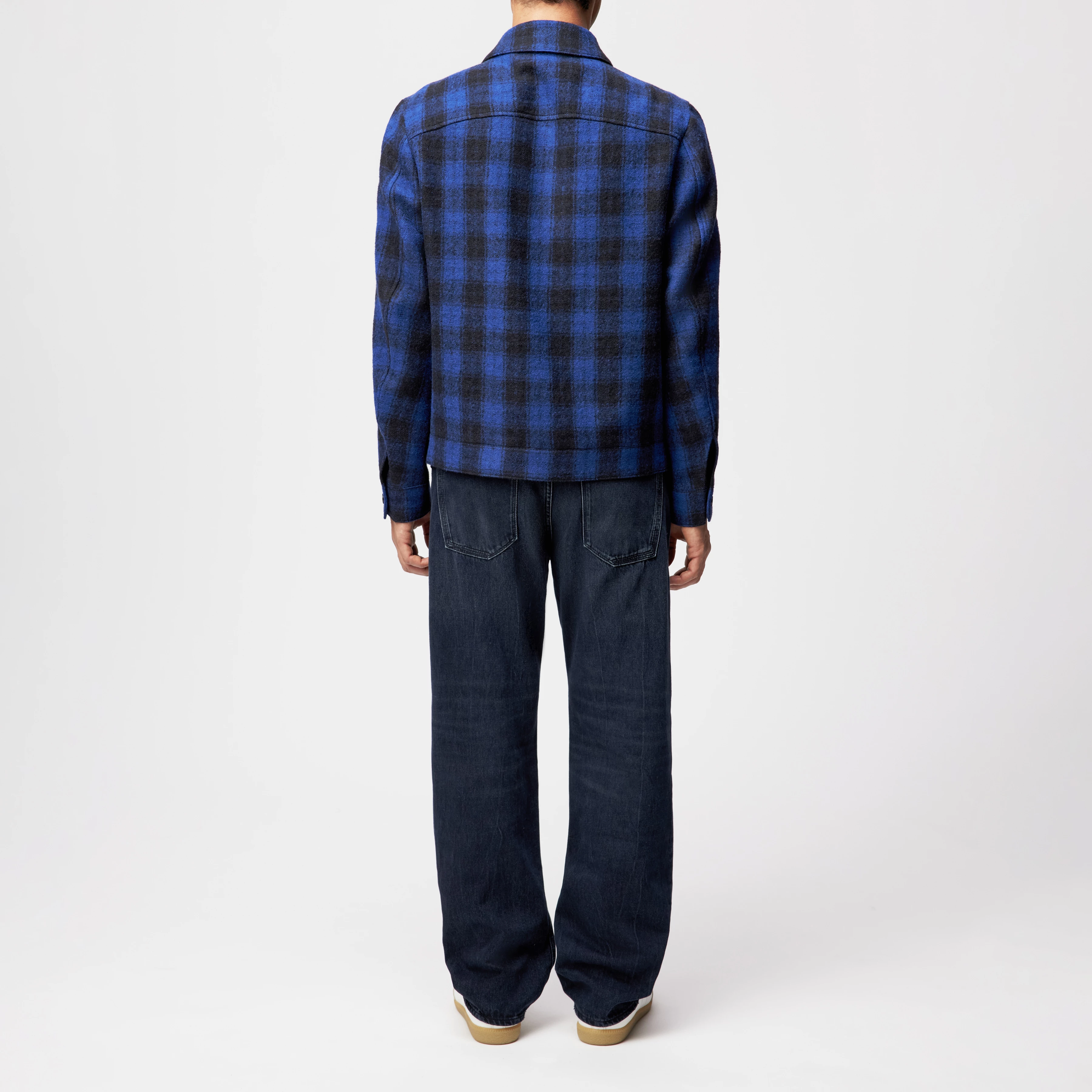 RIKKA_2 - Jacke in Schurwolle - Herren - blau - Rückansicht