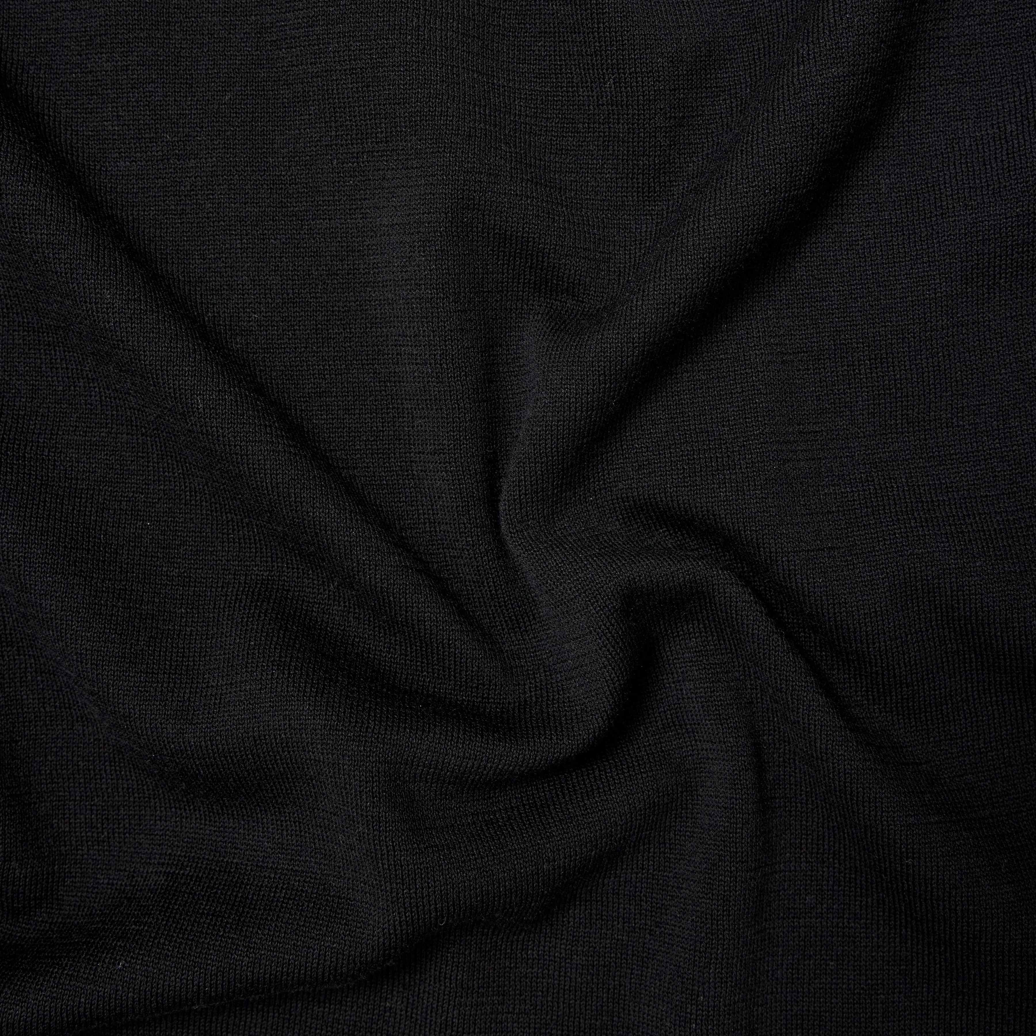 VALENTIN - T-shirt in mercerised cotton - men - black - Materialbild (B2C)