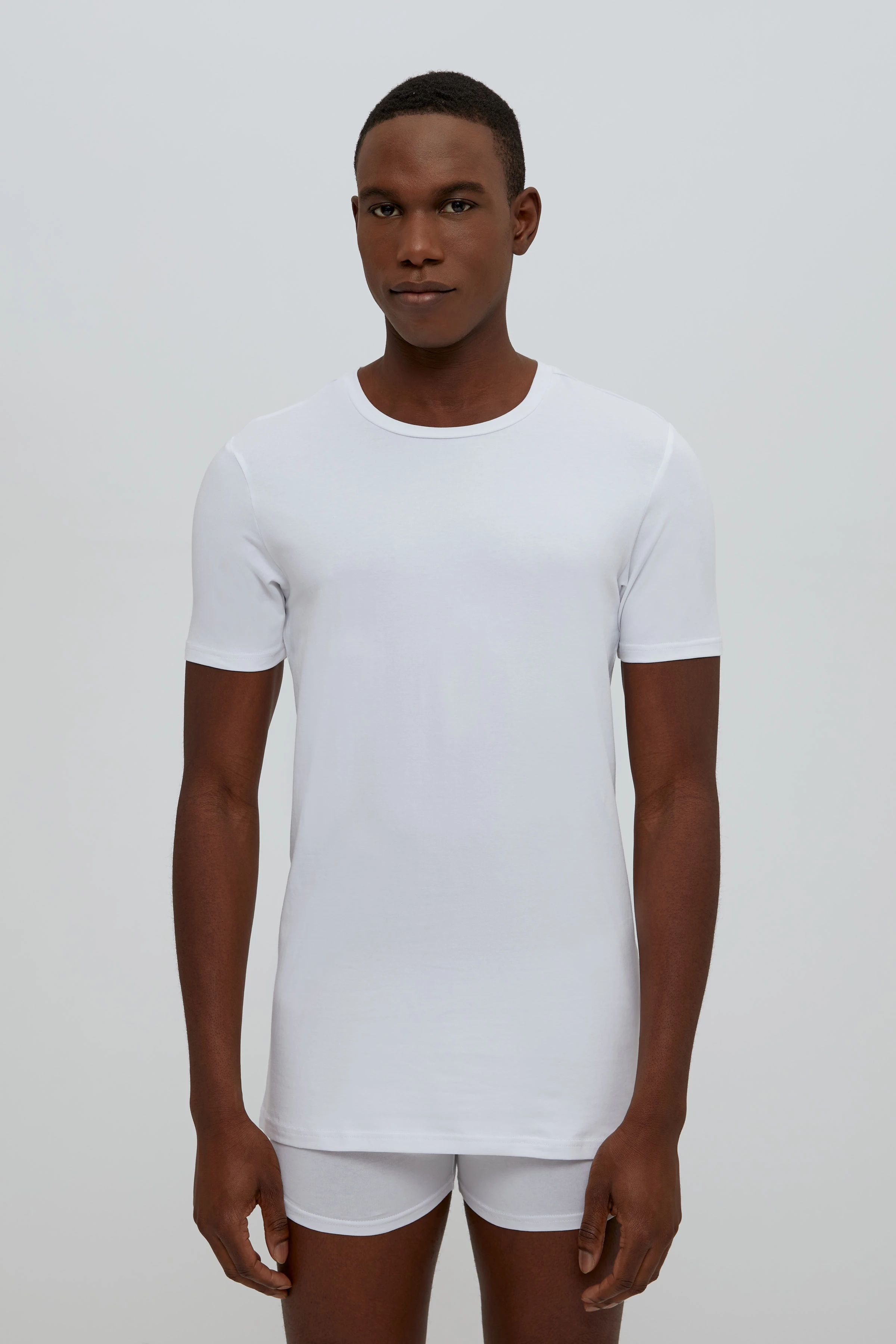 CADAN_2 - 2-pack Basic T-shirt - men - hvid - Frontansicht