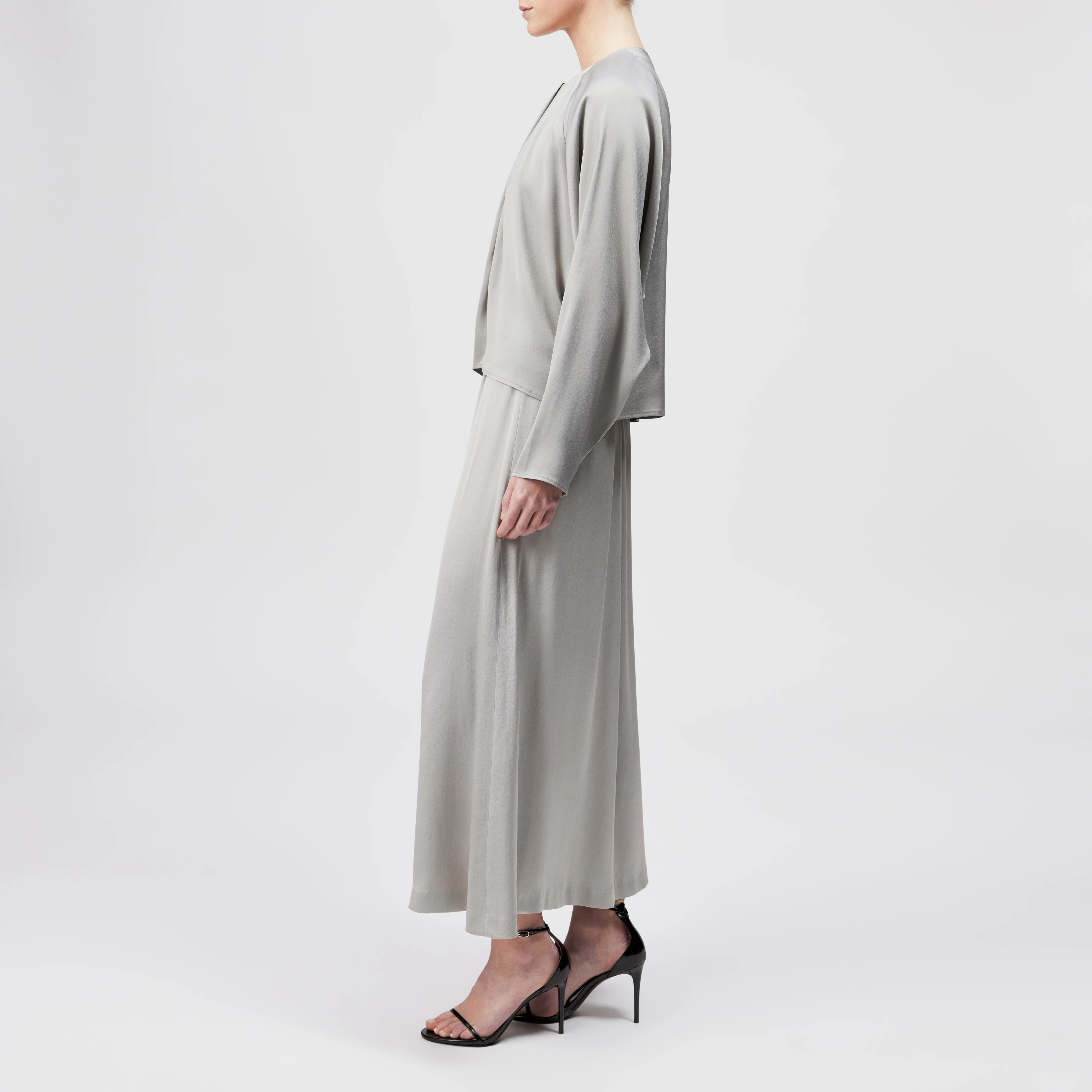 HARLEEN - Bohobluse im Relaxed Fit - Damen - grau - Seitenansicht