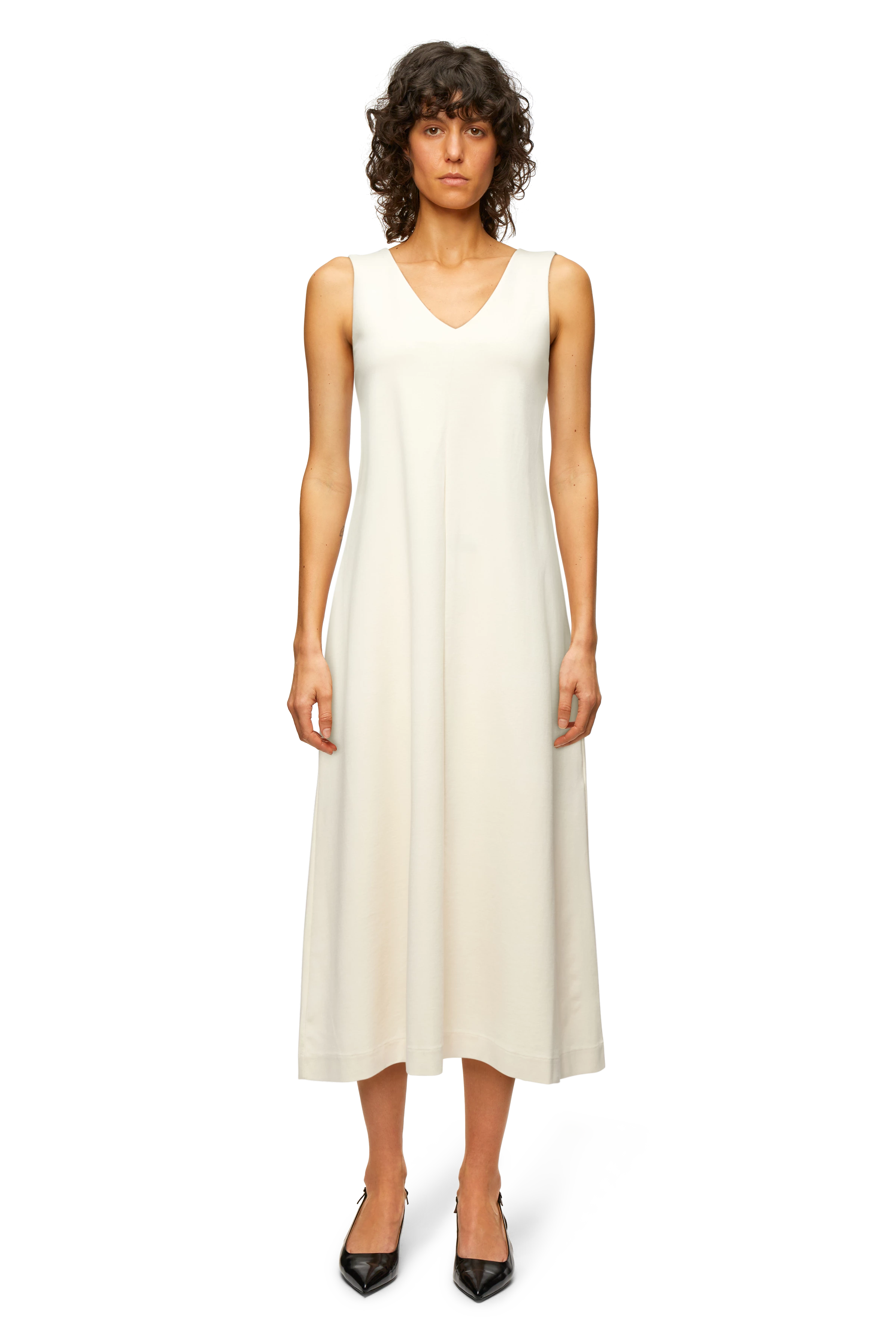 Women jersey dress RESIMA in beige from DRYKORN Women jersey dress RESIMA in beige from DRYKORN