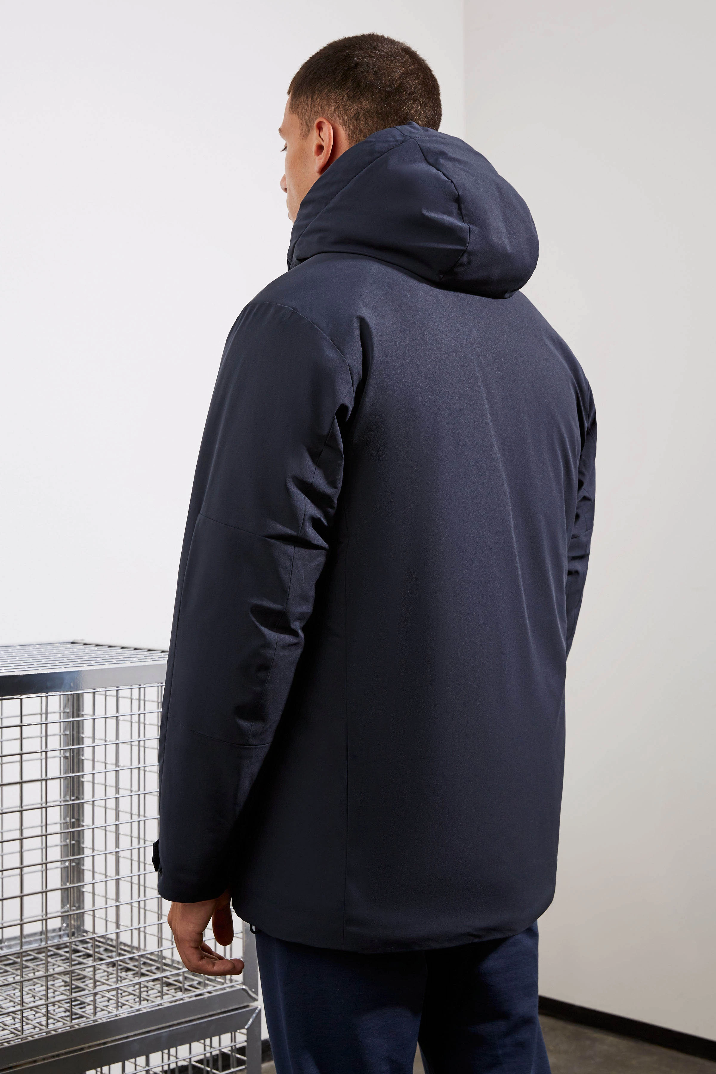 COLE - winter jacket made of bi-stretch - men - blue - Rückansicht