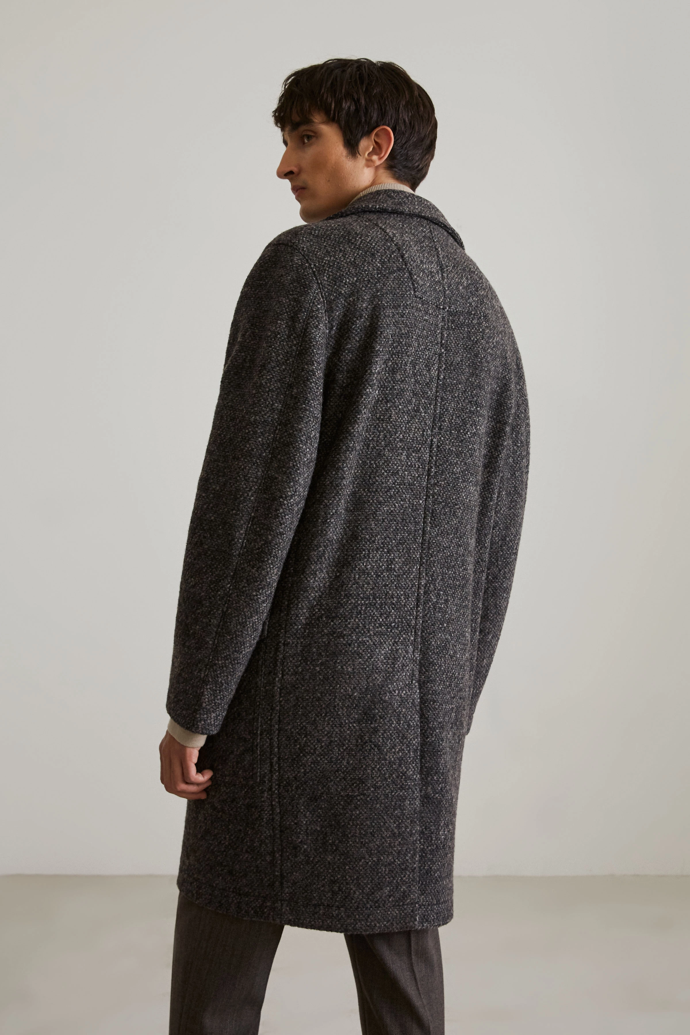 SAVONA - jas in wolmix - heren - grijs - Rückansicht