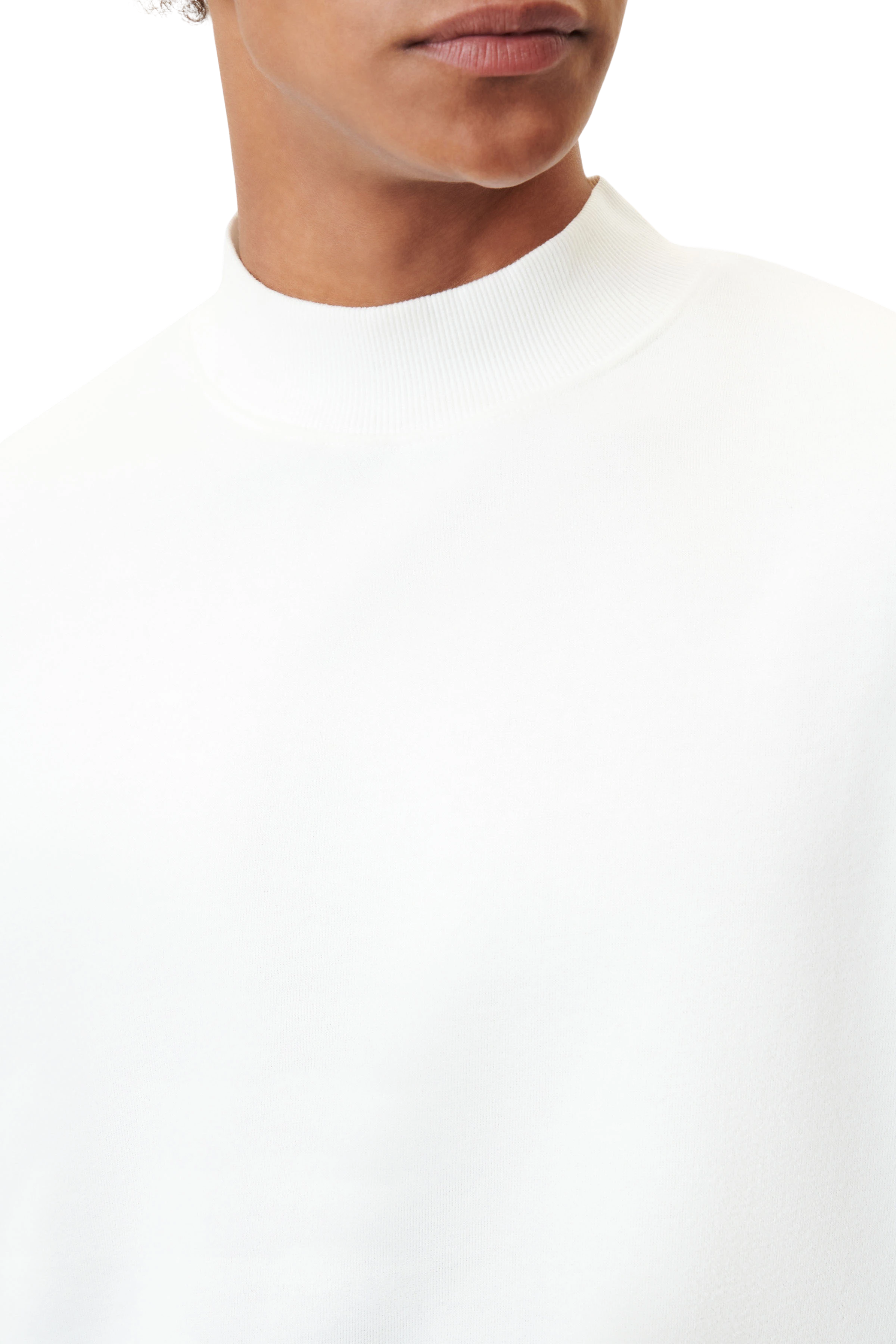 OLIAS - Sweatshirt in French Terry - men - off white - Seitenansicht