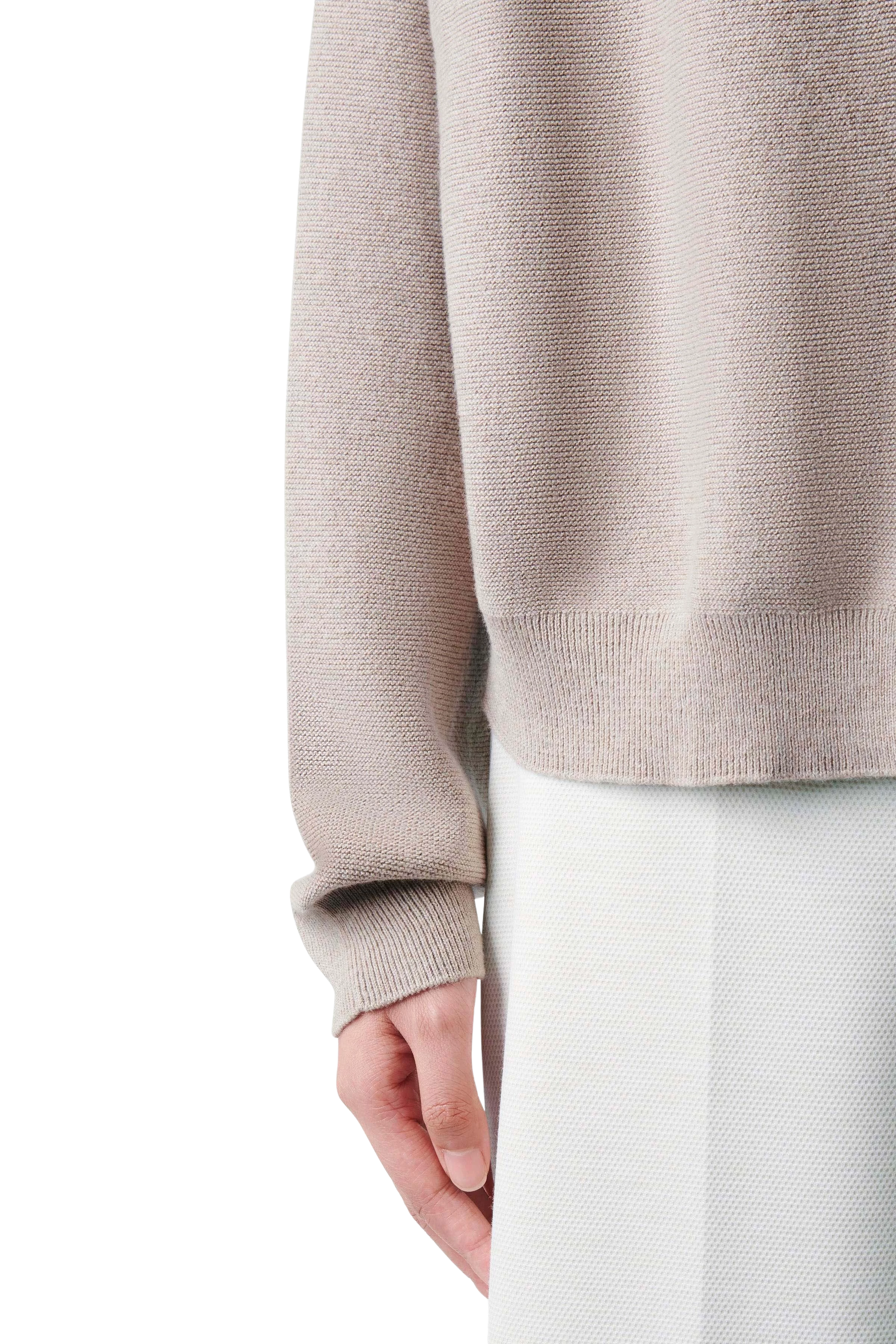 MIRALA - lässige Strickjacke in Baumwoll-Kaschmir - Damen - beige - Seitenansicht
