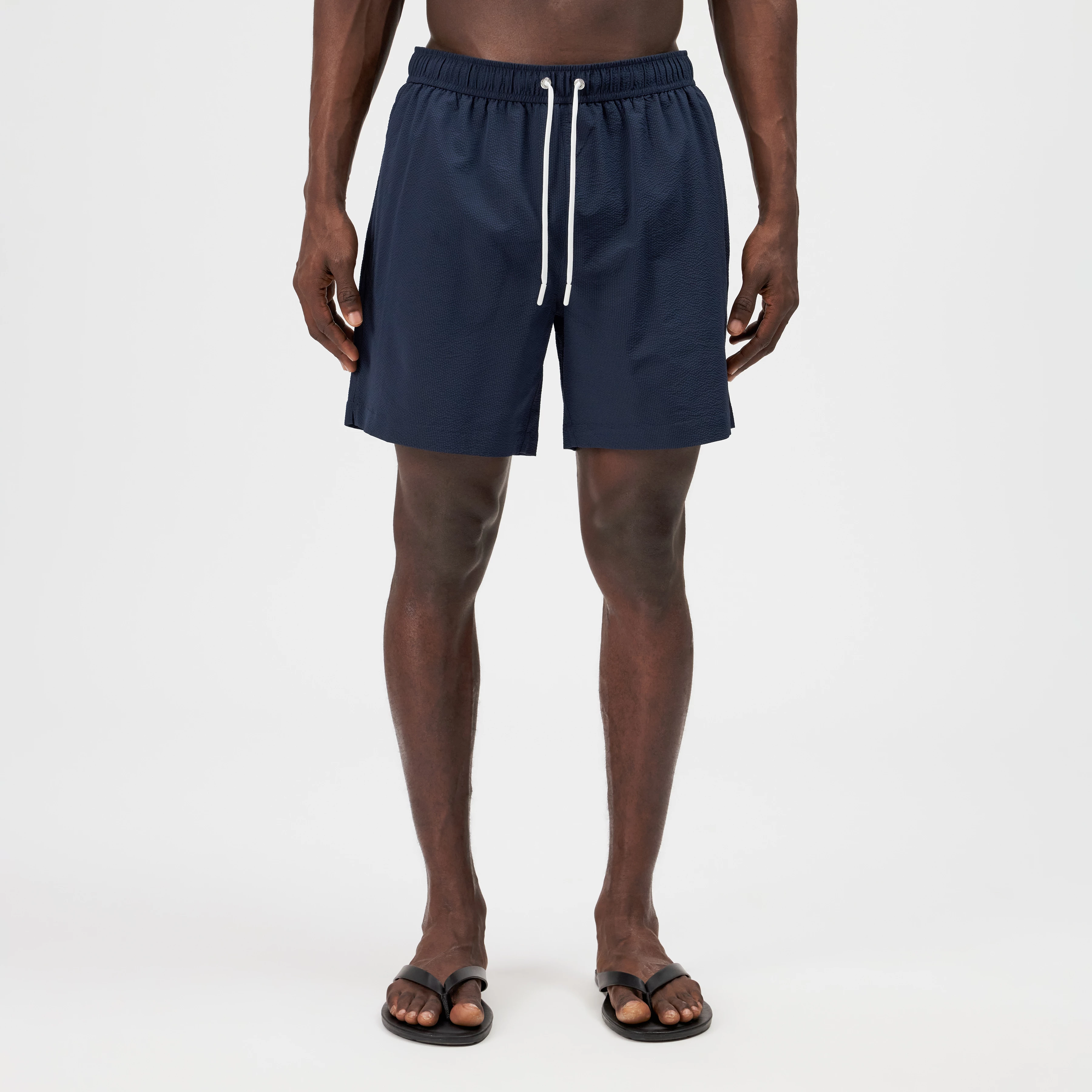 JARON - Short swim trunks with crinkle effect - unisex - blue - Frontansicht