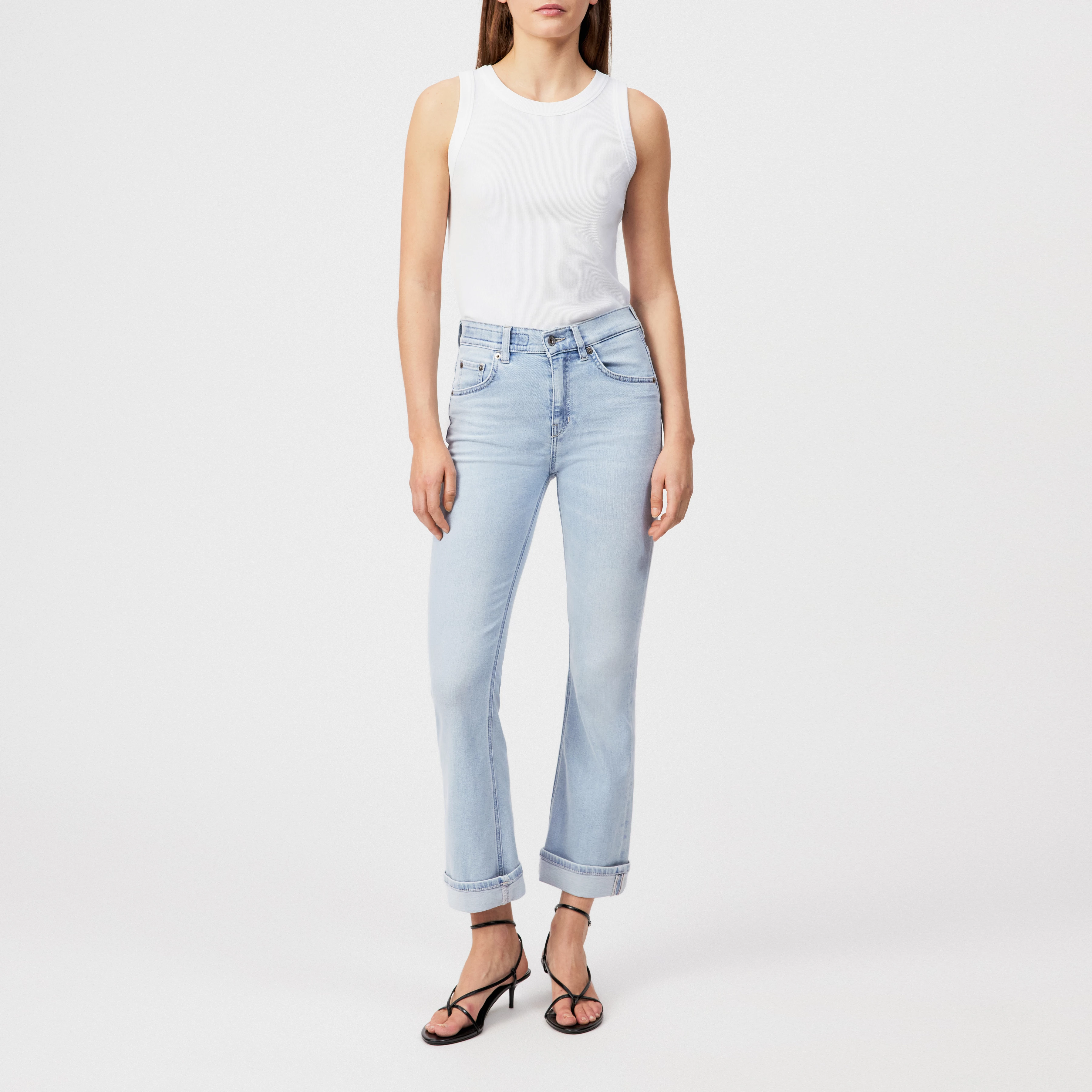 DULY - Slim Fit Jeans in Denim - women - blue - Ganzkörper-Frontansicht