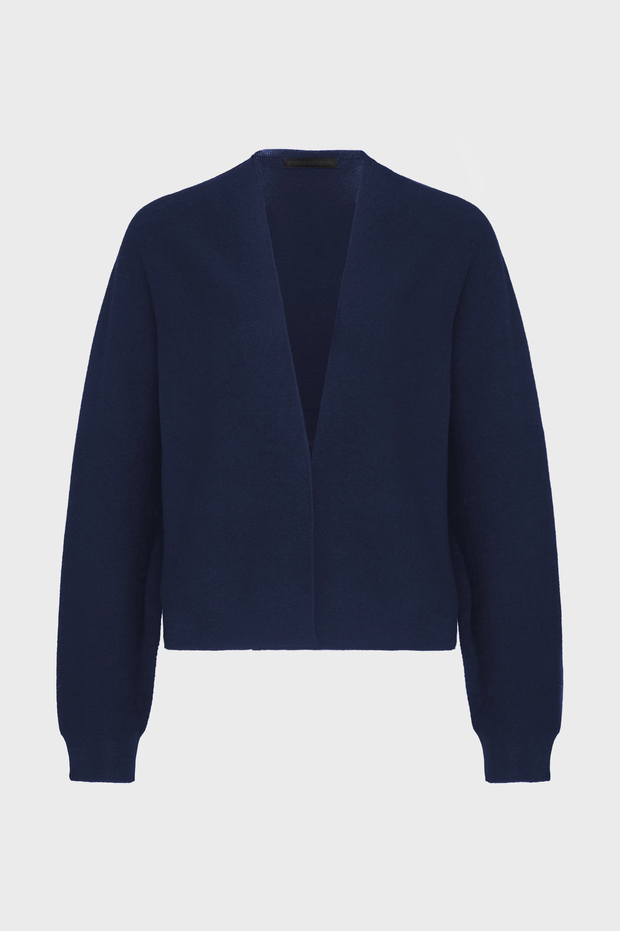 MIRALA - Strickjacke in Merinowolle - Damen - blau - Freisteller Frontansicht